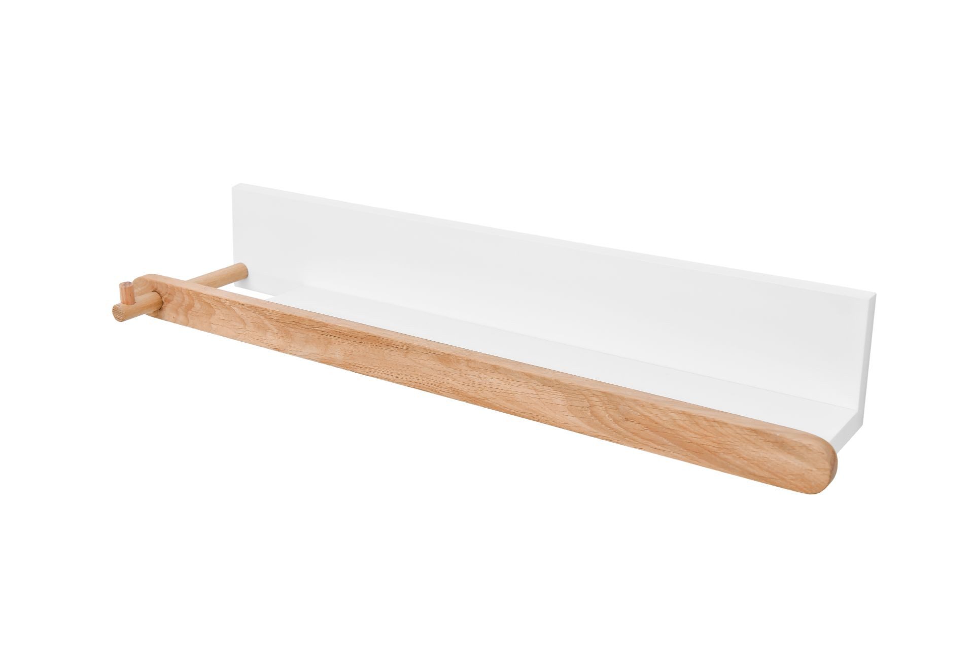 Raumhirsch Furniture Wandregal Lotta – Regal mit Eichenleiste & Haken für Kinderzimmer