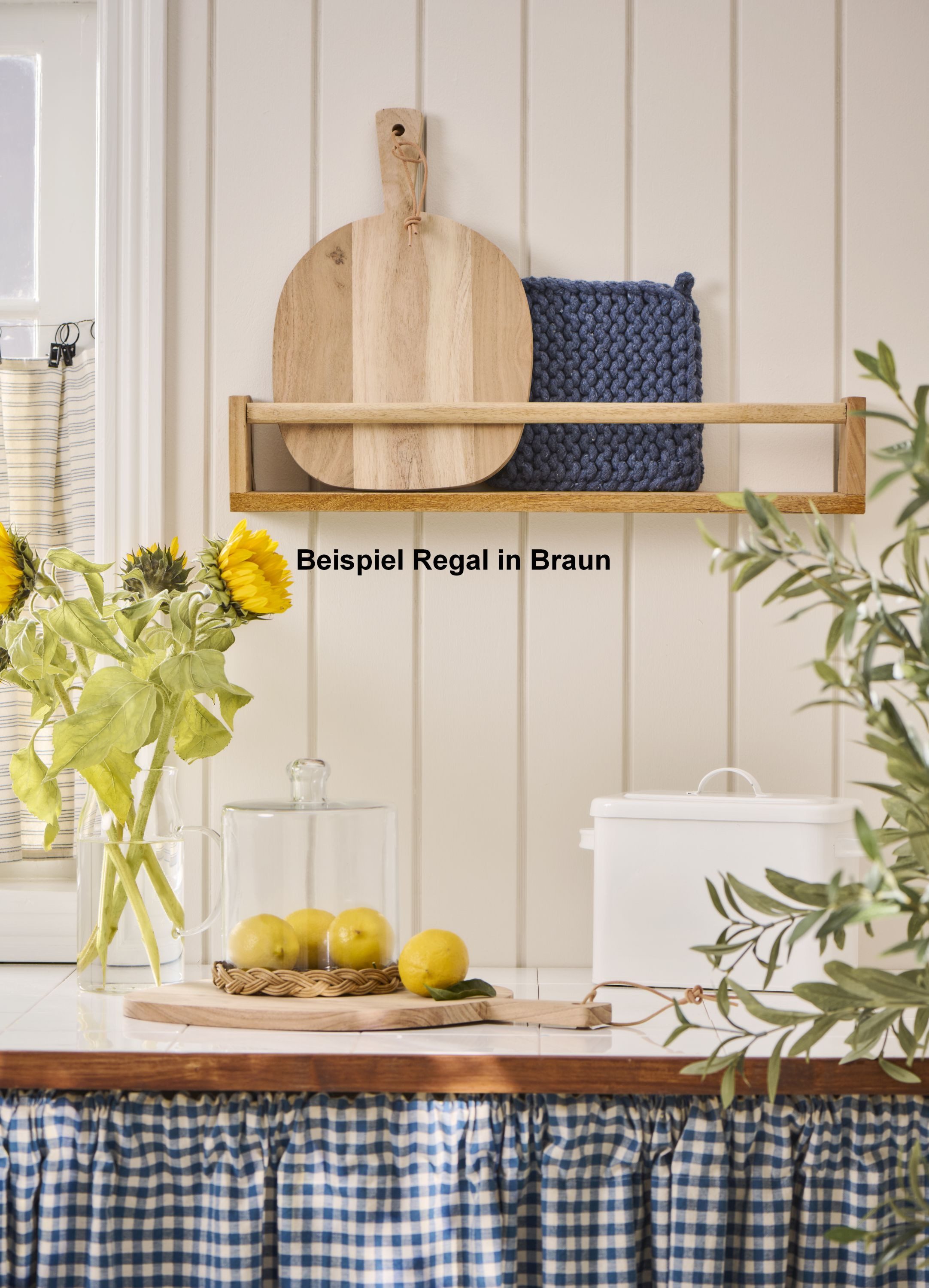 Ib Laursen Wandregal Ib Laursen - 1x Wandregal Drehbar Querstange oder Vorderkante Holz