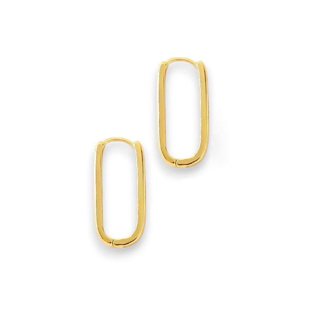 SHELAGO Klappcreolen Paar - Ovale Creolen - Feine Damen Ohrringe - Schmuck Geschenk (inkl. Geschenkverpackung), leichte Damen Ohrringe