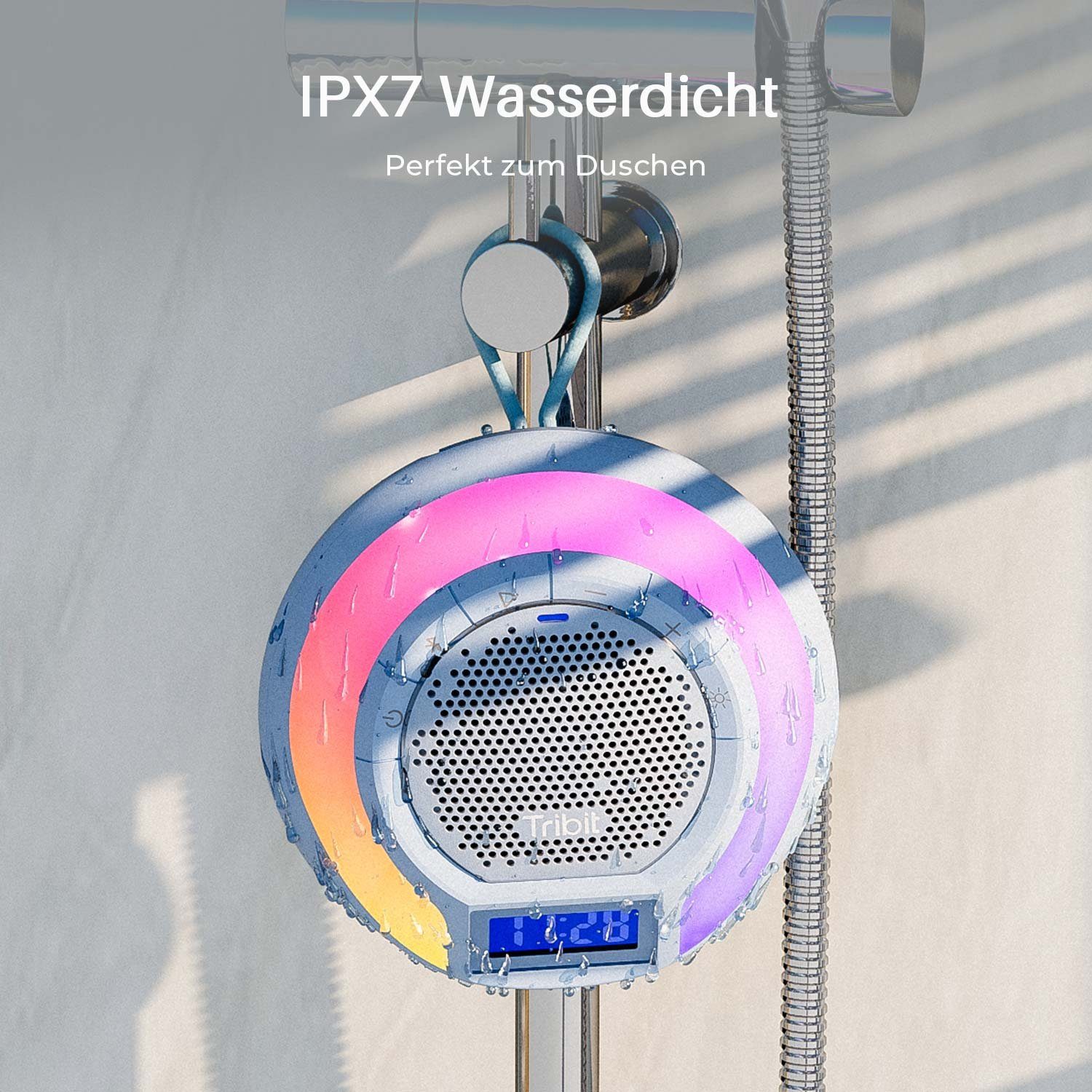 Bluetooth, AquaEase W, Tribit Waterproof 7 Speaker Lautsprecher Wireless Mikrophon) Bluetooth-Lautsprecher IPX7 Eingebautes (Bluetooth,