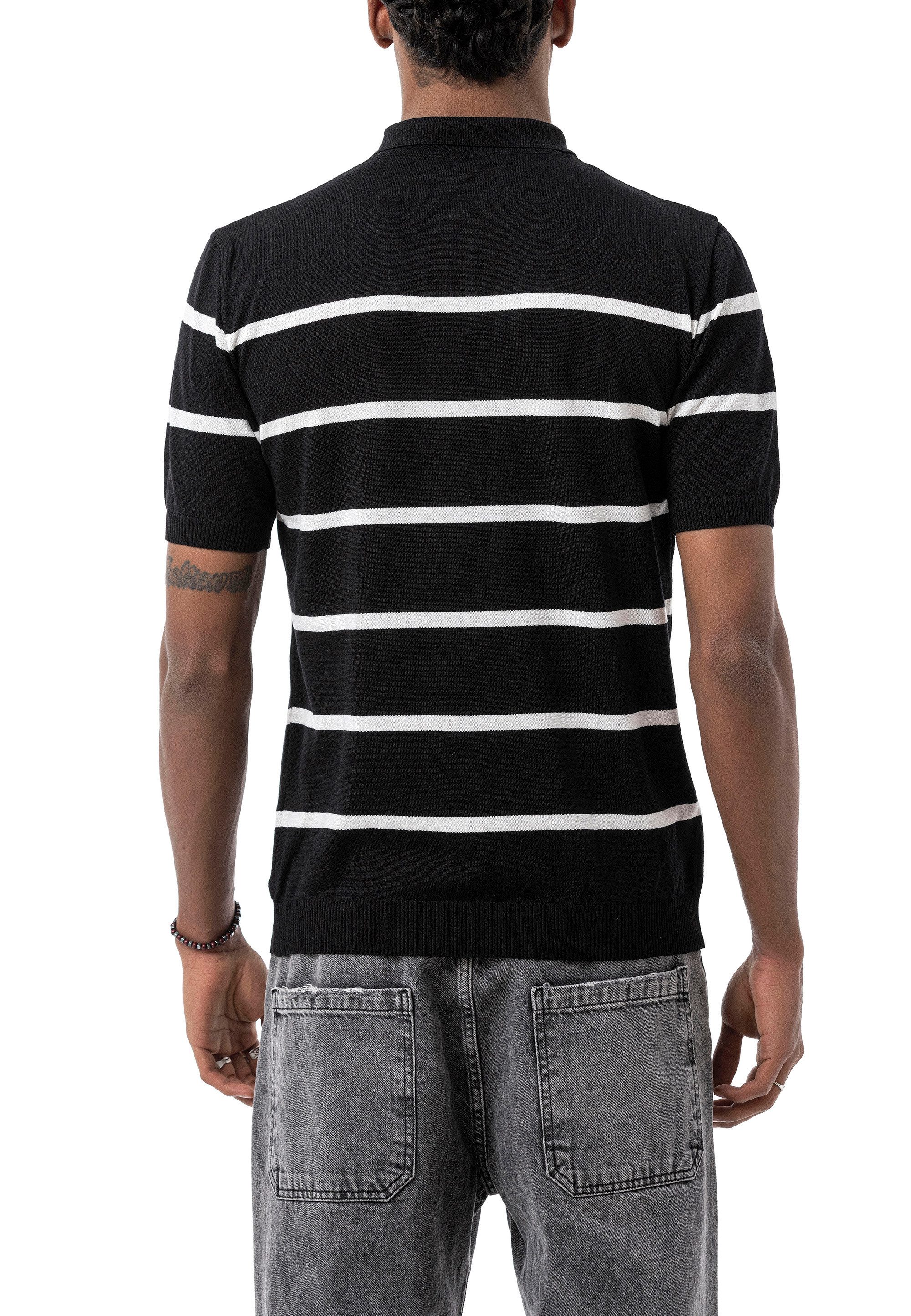 RedBridge Poloshirt by Tarz Cool - Gestreift, Feinstrick, Knopfleiste, zeitlos