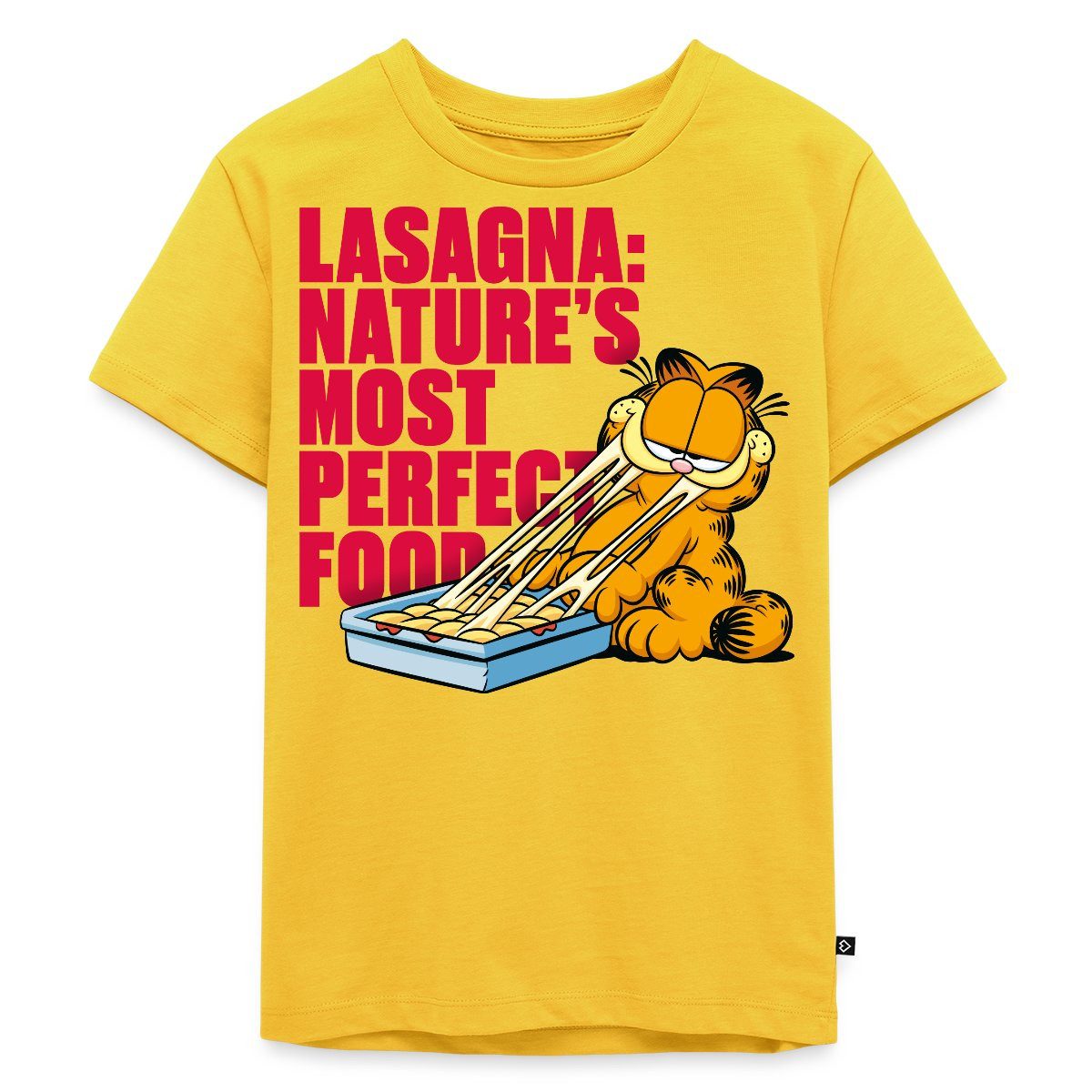 T-Shirt Garfield Lasagne Das Perfekte Essen Kinder Premium T-Shirt
