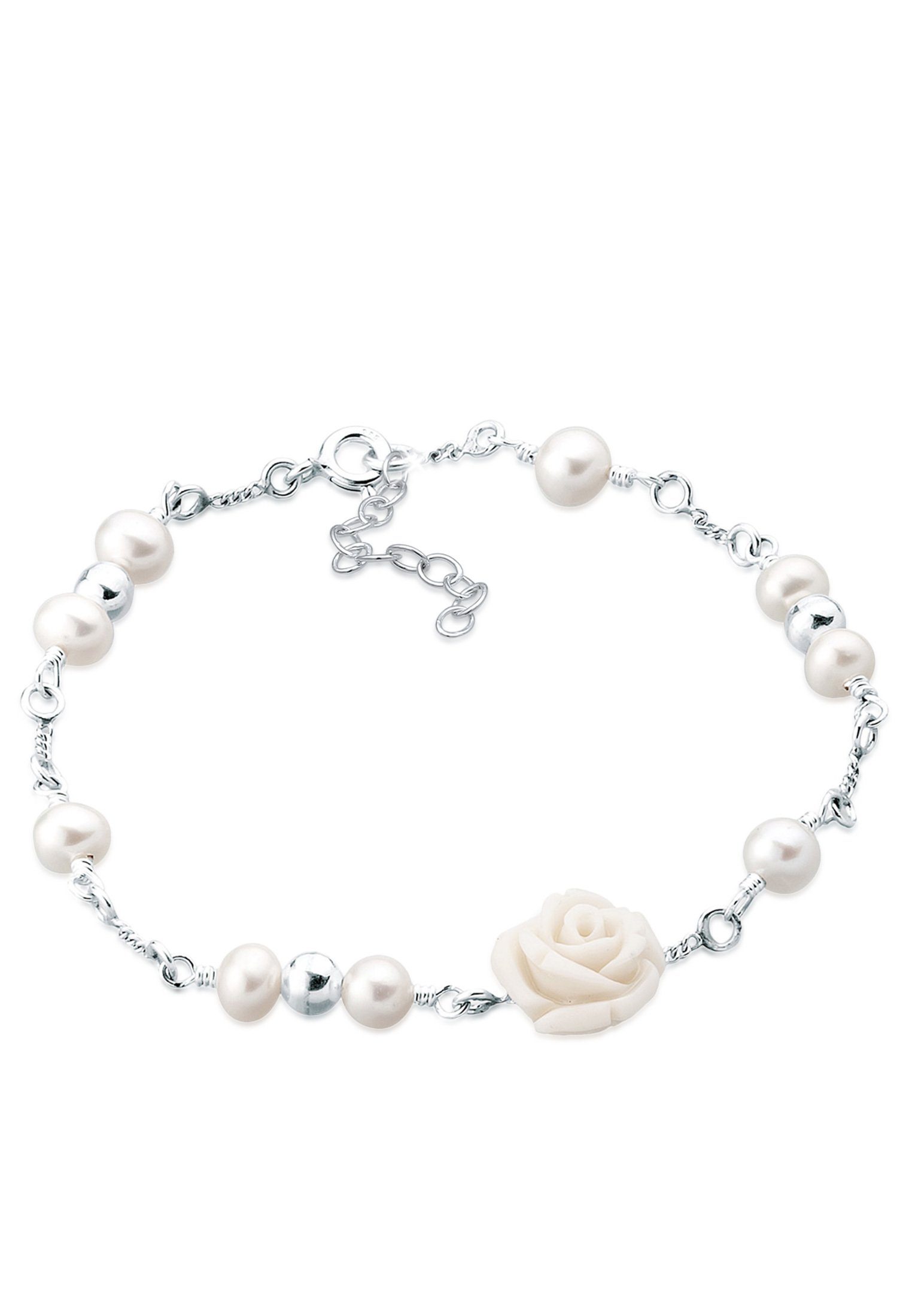 Elli Perlenarmband Rose Süßwasserzuchtperle 925 Sterling Silber