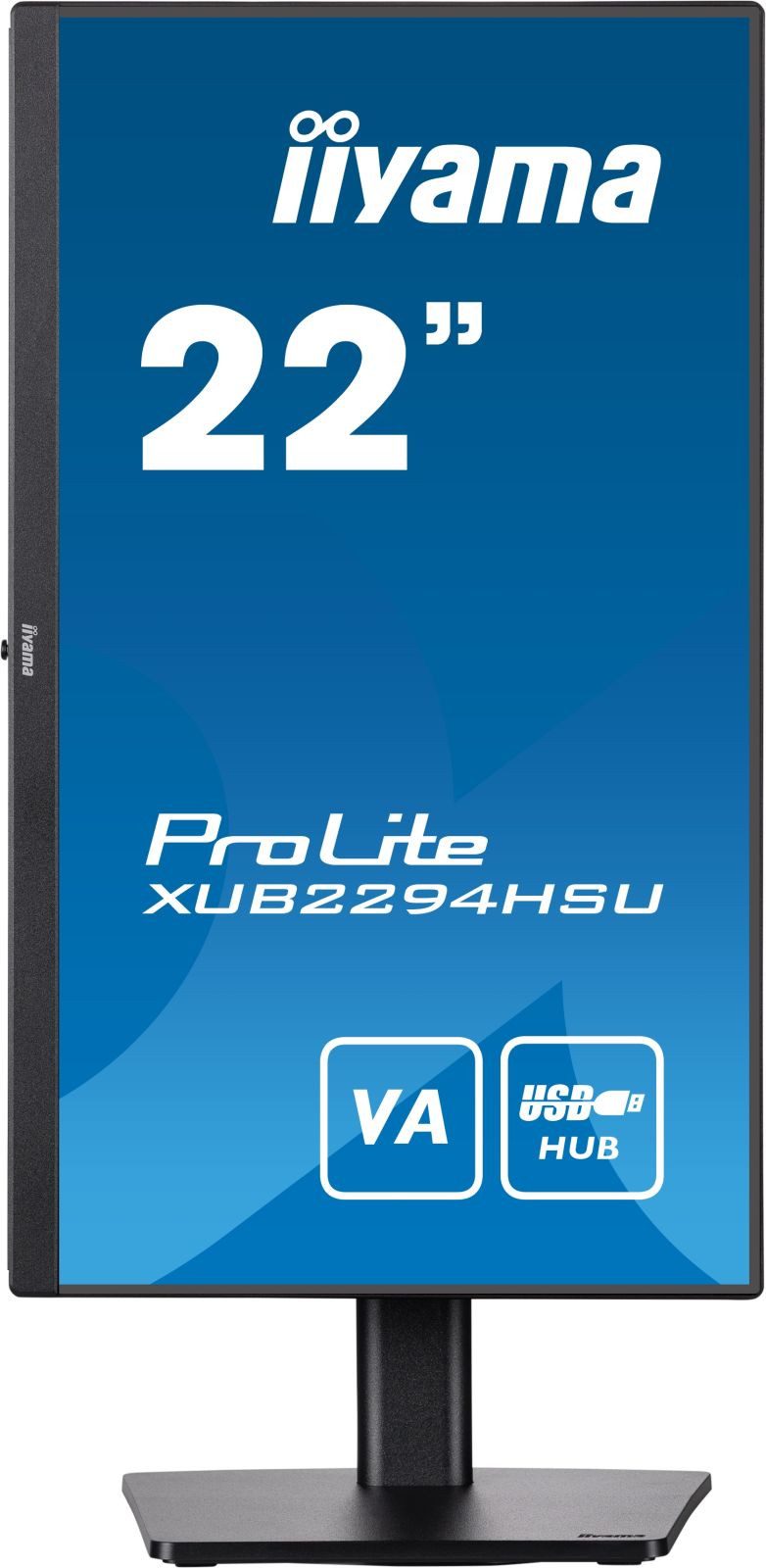 Iiyama IIYAMA TFT XUB2294HSU 55cm 21.5/1920x1080/HDMI/DP/2xUSB/höv TFT-Monitor (1920 x 1080 px, Full HD, 1 ms Reaktionszeit, 75 Hz, VA, Adaptive-Sync, Lautsprecher, FreeSync, HDCP, Pivot, Höhenverstellbar)