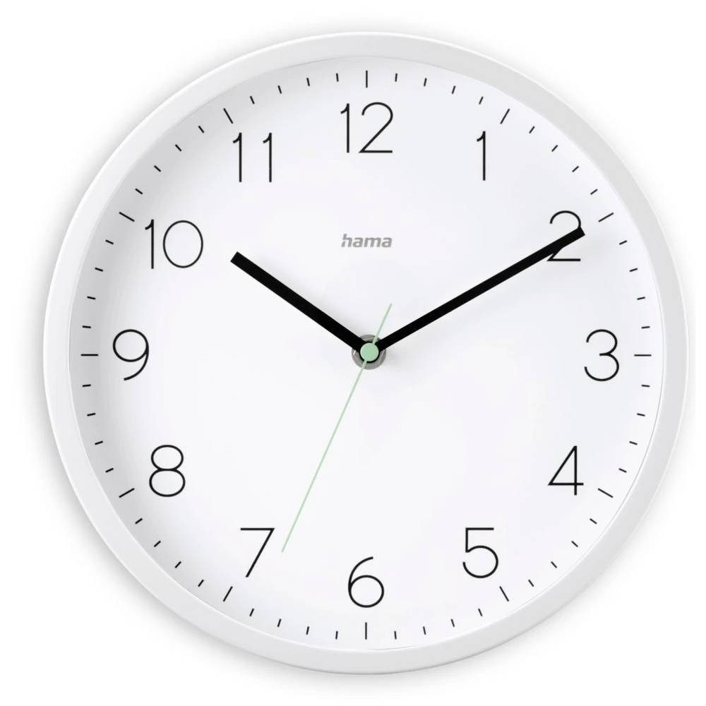 Hama Wanduhr 00222241 Funk Wanduhr 25 cm x 250 mm x 250 mm x 40 mm Weiß