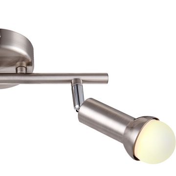 Globo LED Deckenleuchte, Leuchtmittel inklusive, Warmweiß, Spotleuchte Deckenlampe Flurleuchte LED Strahler verstellbar E14