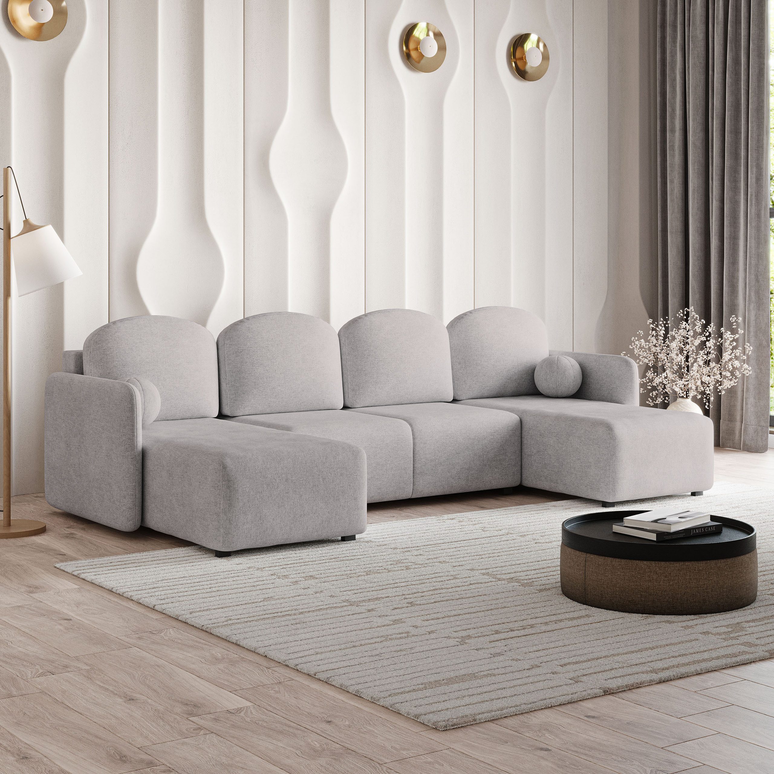 Masseno Ecksofa NUBERO mit Schlaffunktion U-Form, günstig online kaufen