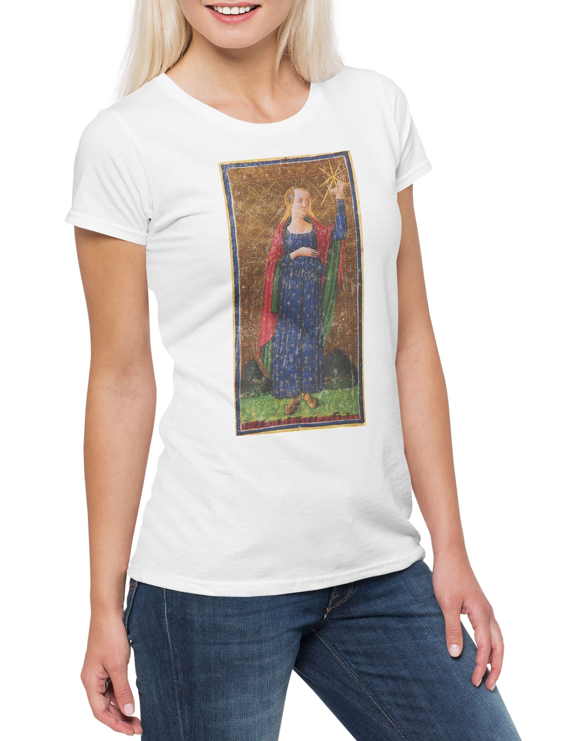 Urban Backwoods Print-Shirt Tarot Arcanum Star Damen T-Shirt Karte Karten C günstig online kaufen
