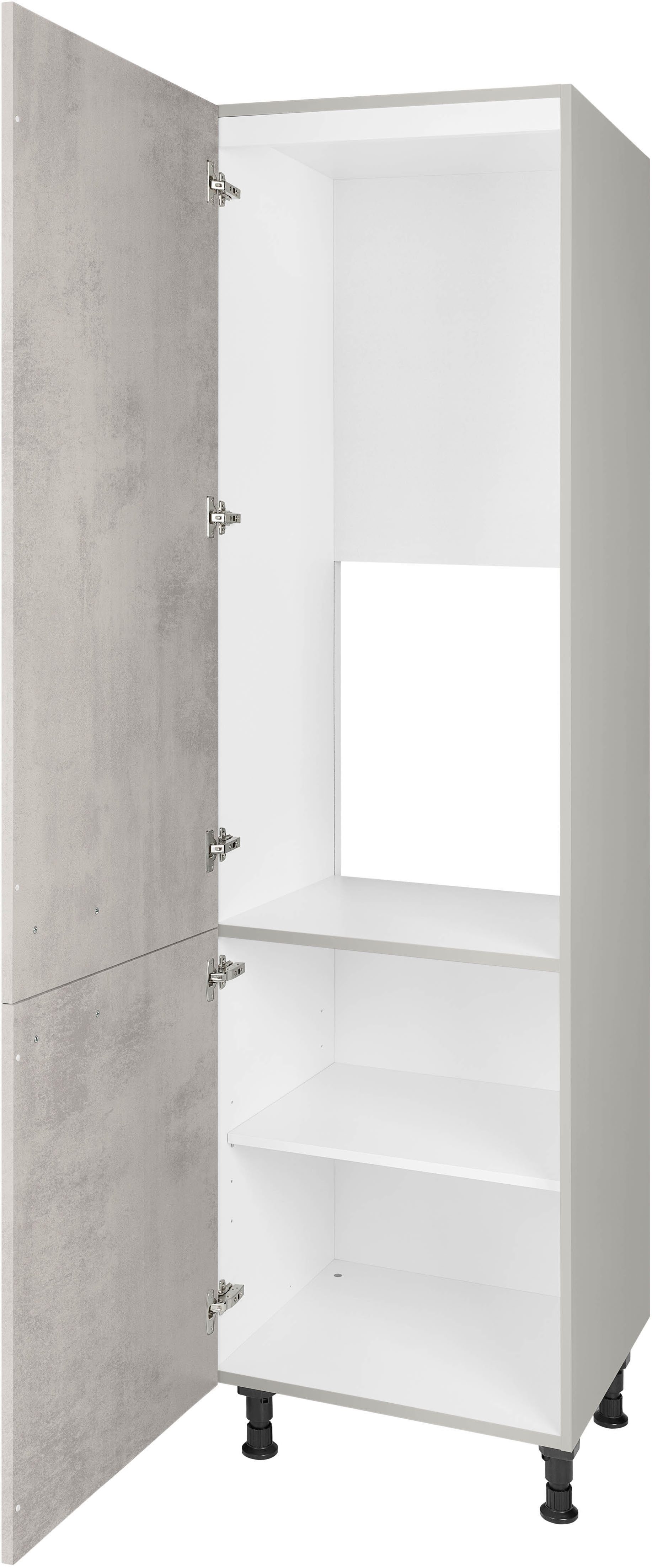 nobilia® Kühlumbauschrank "Riva", mit zwei Türen und zusätzlichem Einlegeboden, vormontiert, Ausrichtung wählbar, Breite/Höhe: 60/216,6 cm