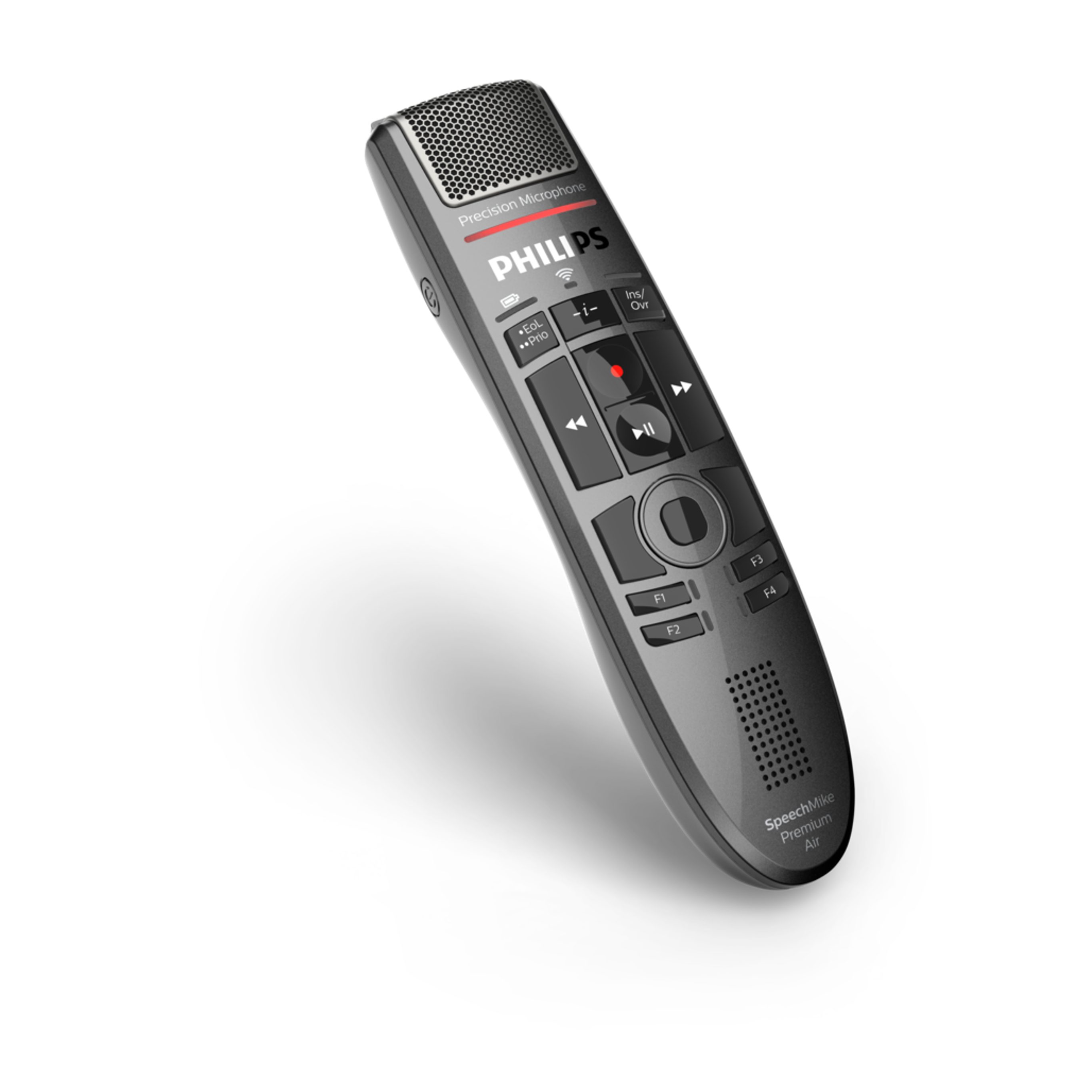 Philips SMP4010 SpeechMike Kabelloses Diktiermikrofon Digitales Diktiergerät (Schiebeschalter, Dockingstation, Touch-Sensor)