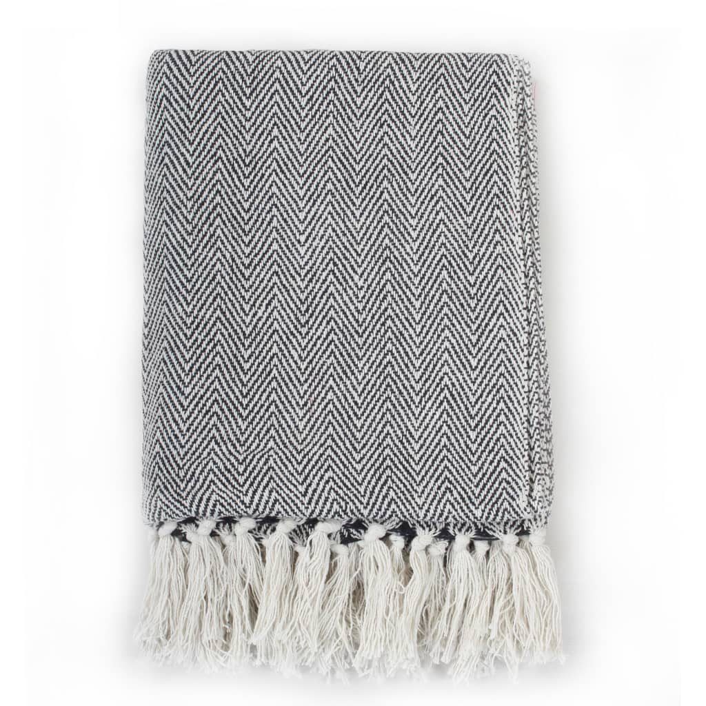 Plaid Kuscheldecke mit Fransen, trendigen Design,aus günstig online kaufen