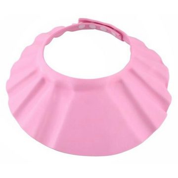 ISO TRADE Duschhaube Duschhaube Kinder rosa (Duschen, 1 St), Verstellbar 13-15 cm Ohr- und Augenschutz Universal