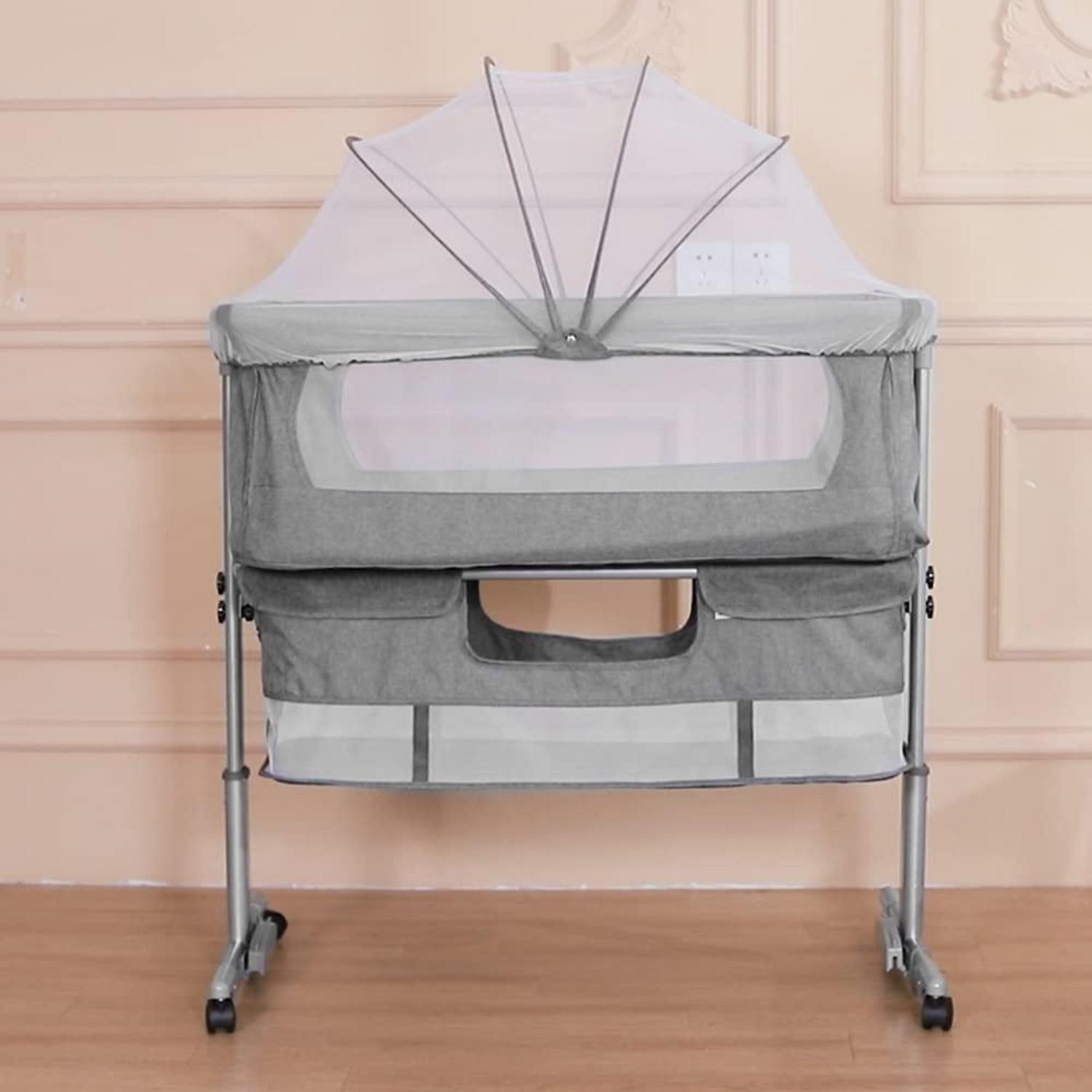 LuxusKollektion Beistellbett Baby Beistellbett mit Moskitonetz