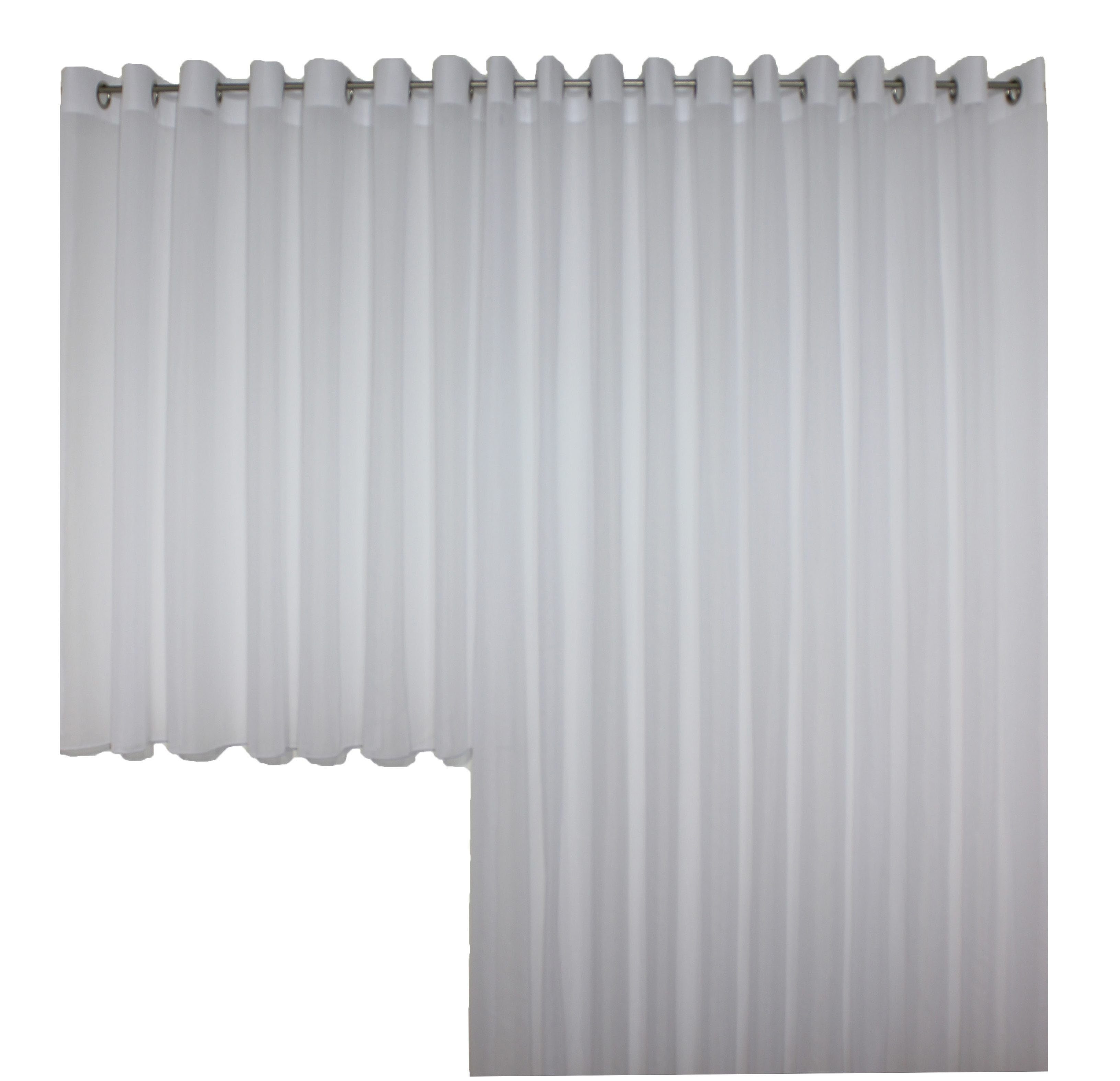 Wirth Gardine Audrey (1 St), Ösen, halbtransparent, Fertigstore mit Ösen (4 cm) nach Maß