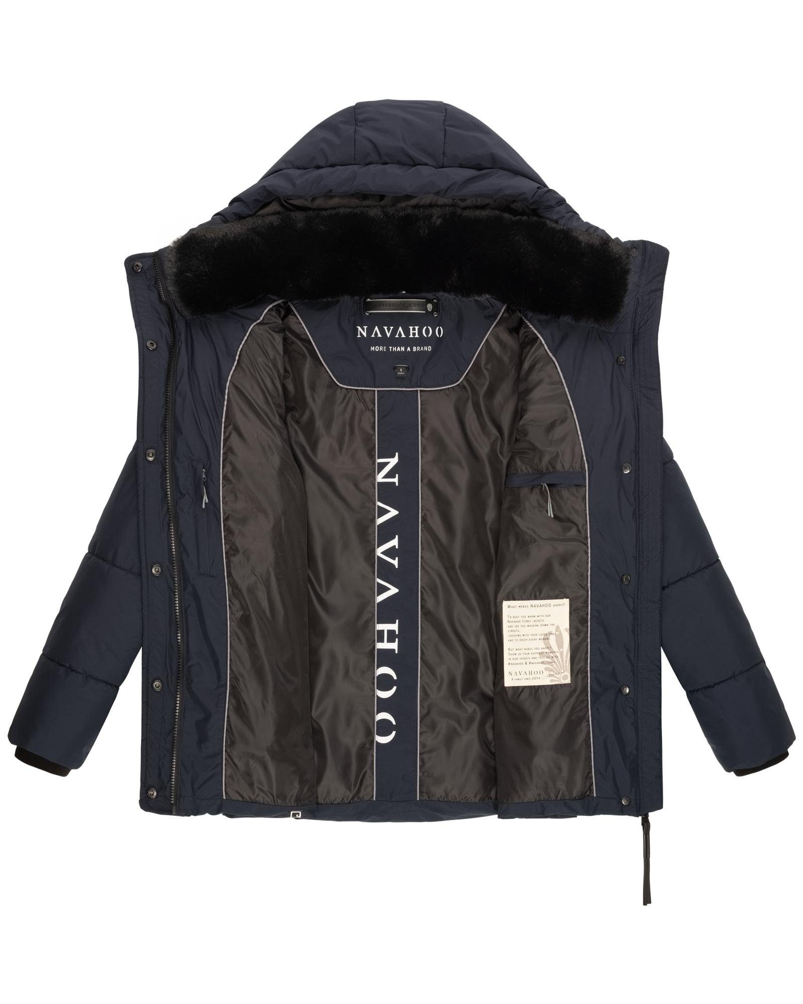 Navahoo Steppjacke Sag ja XIV Warme gesteppte Winterjacke mit Kapuze