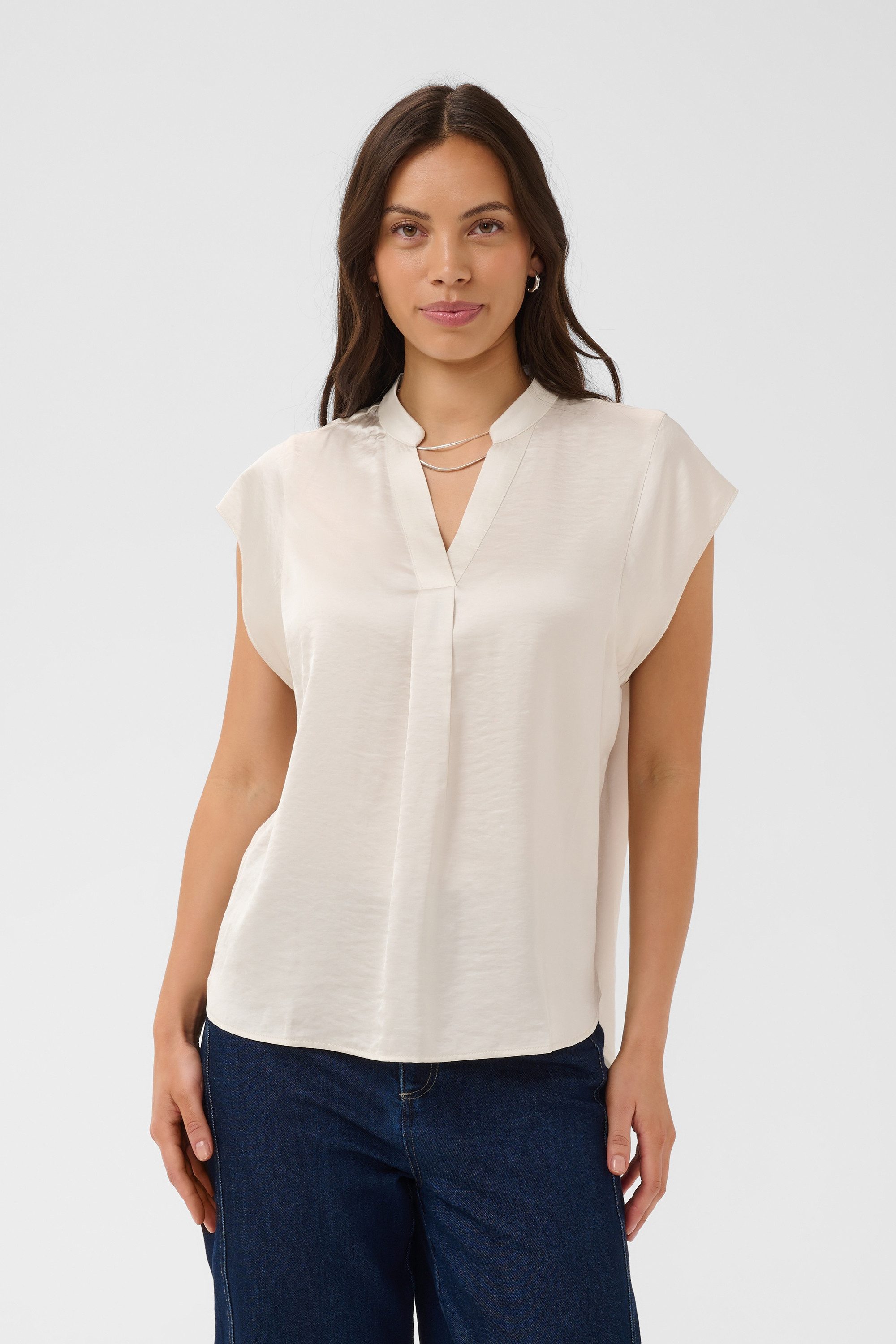 Saint Tropez Kurzarmbluse Kurzarm-Bluse PananSZ