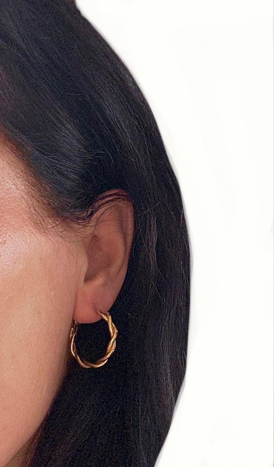 KR-Industries Paar Creolen elegant, Damen Schmuck goldfarben Geschenk