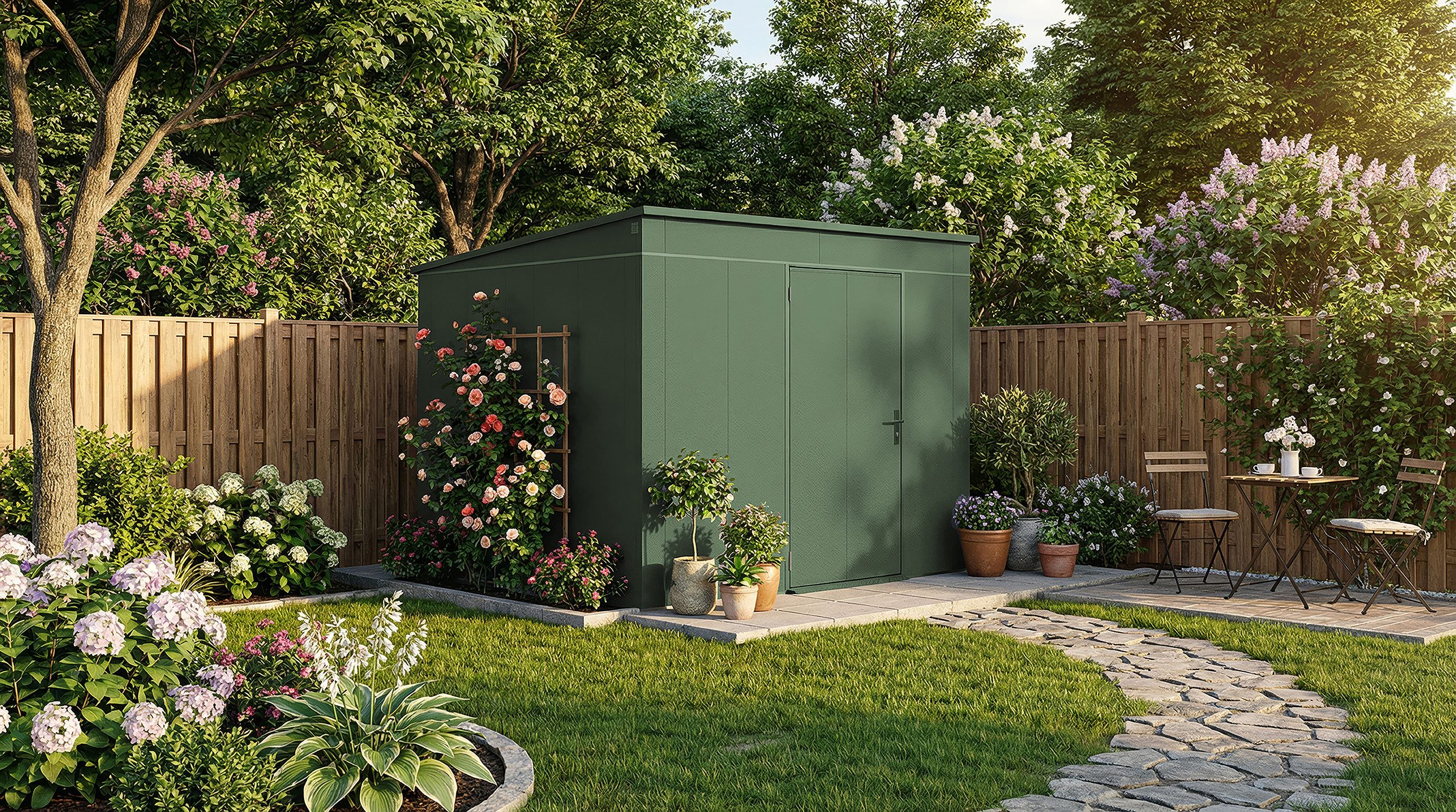 weka Gerätehaus Gary 9, BxT: 292x298 cm, Metall pulverbeschichtet, Größe 9