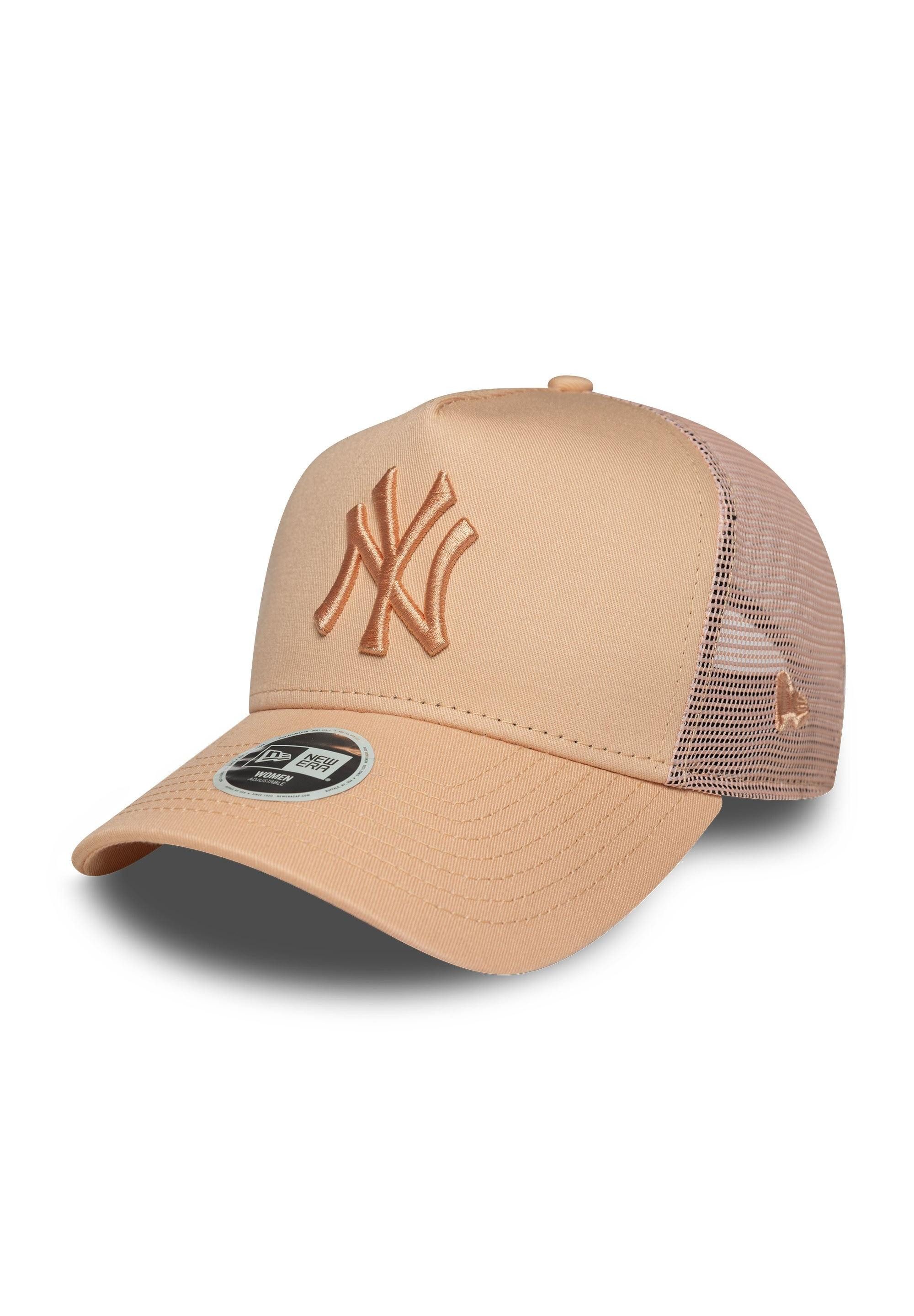 Baseball Cap New York Yankees New Era Women A-Frame Trucker Cap apricot