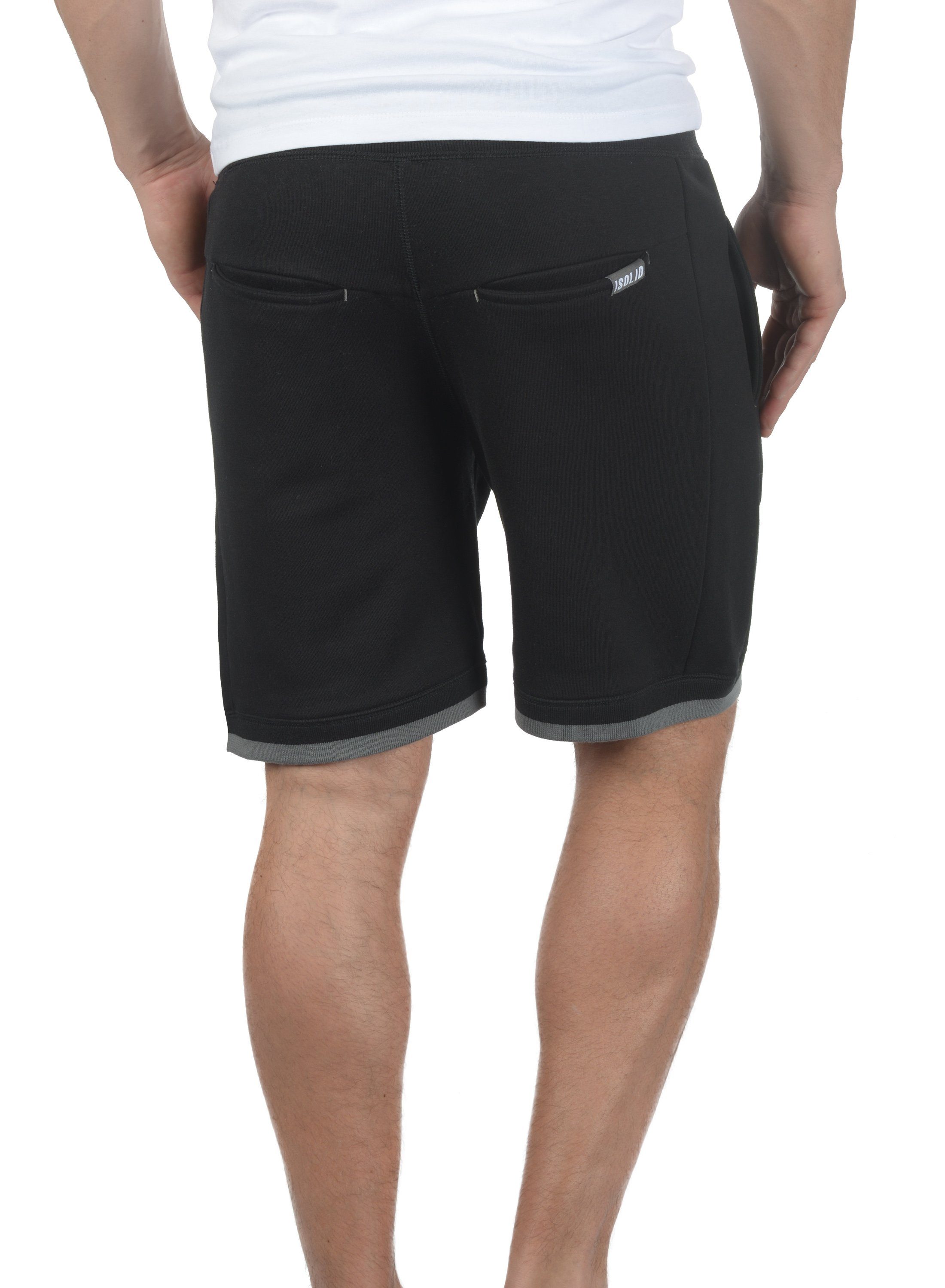 Hose SDBenjamin Shorts !Solid (9000) Sweatshorts Kontrastkordeln mit kurze Black