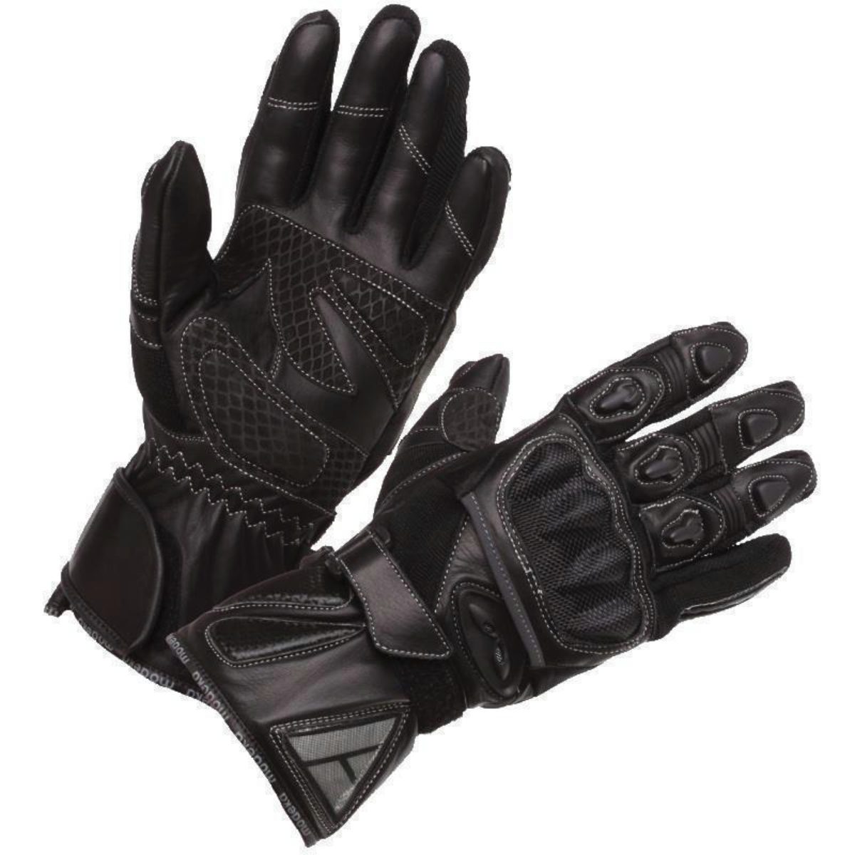 Modeka Motorradhandschuhe Modeka Gobi Traveller Handschuhe schwarz reflektierend