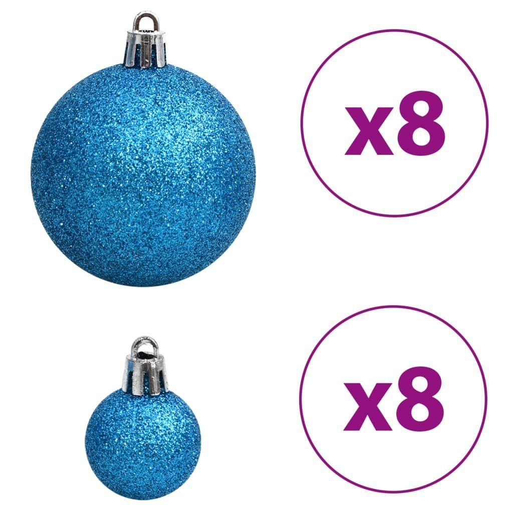 Weihnachtskugeln Stk Sil und Silbern vidaXL und Christbaumkugeln Christbaumschmuck Blau 100 Blau Baumschmuck Set
