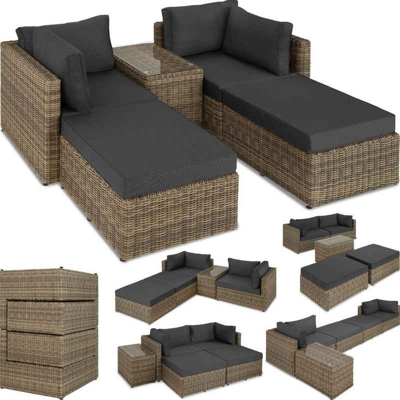 tectake Loungeset San Domino, (Set, 5-tlg)