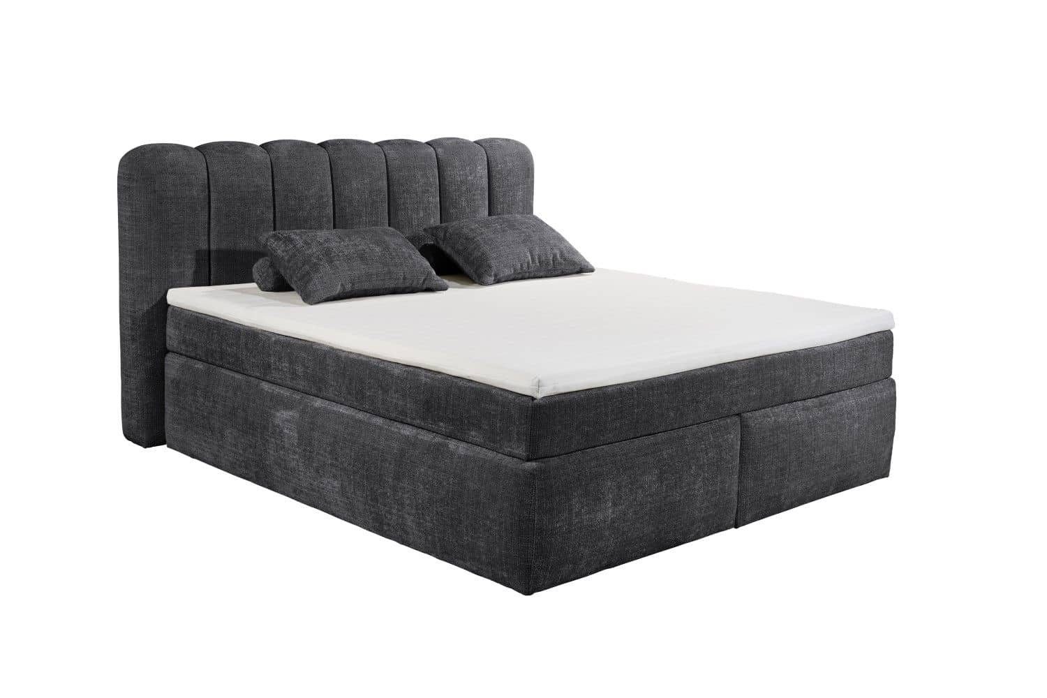 ED EXCITING DESIGN Boxspringbett Gibsons – Luxus mit Duo-Matratze & HR-Topper 180x200/200x200 (Komplettbett inkl. Topper & Duo-Matratze), inkl. Matratze & Topper, H3/H4, Liegehöhe 66 cm, Bezug waschbar 40 °C
