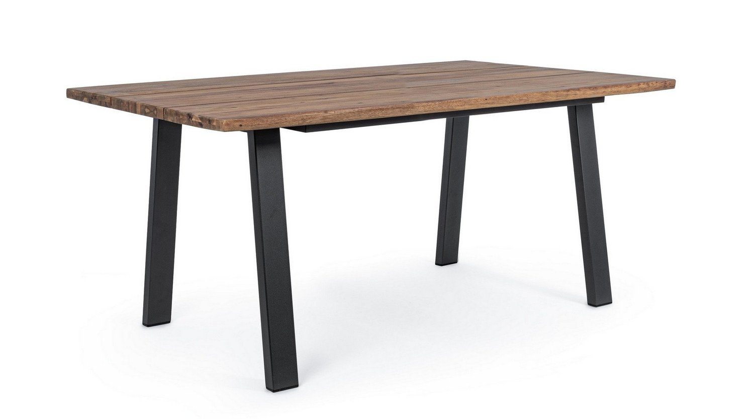 Natur24 Esstisch Tisch aus Oslo 76cm x 90 Akazienholz x 160 Metall mit Beingestell