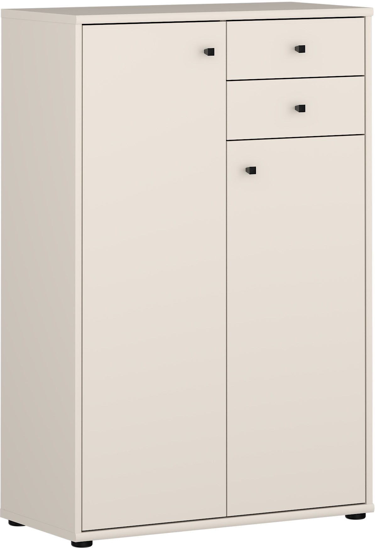 FORTE Kommode Tempra, Kommode, 2 Türen, 2 Schubkästen, viel Stauraum, B/H/T 73,7/111,1/34,8 cm