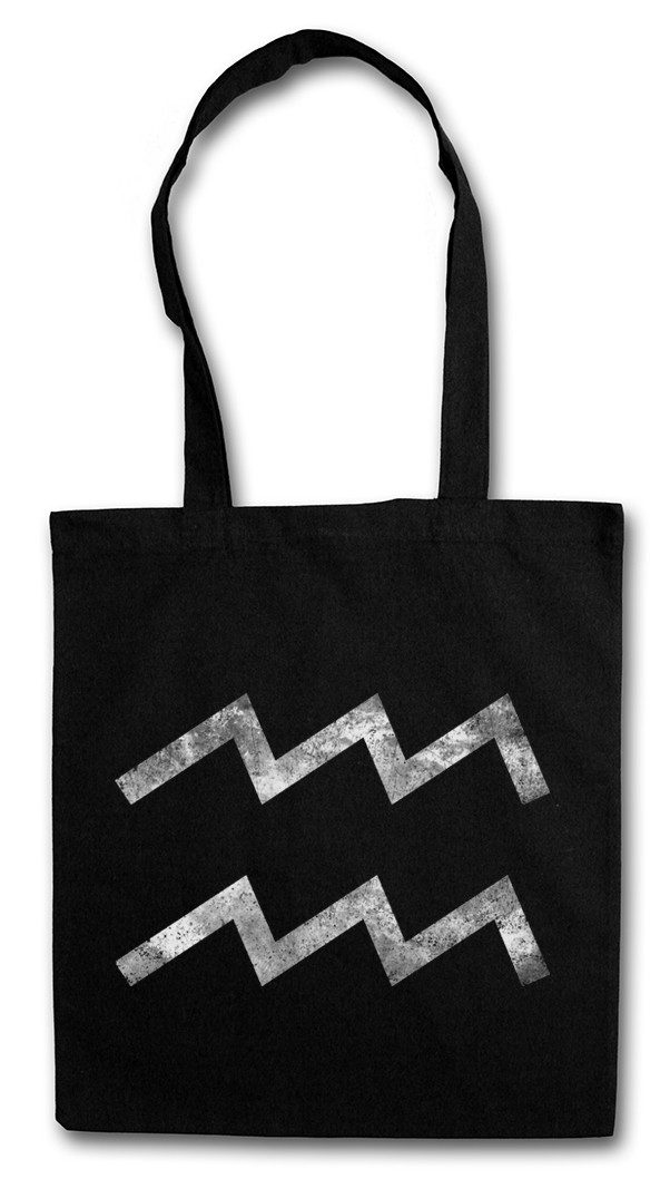 Beuteltasche Zodiac Sign Aquarius Stofftasche Wassermann Tierkreis Tierkreiszeichen