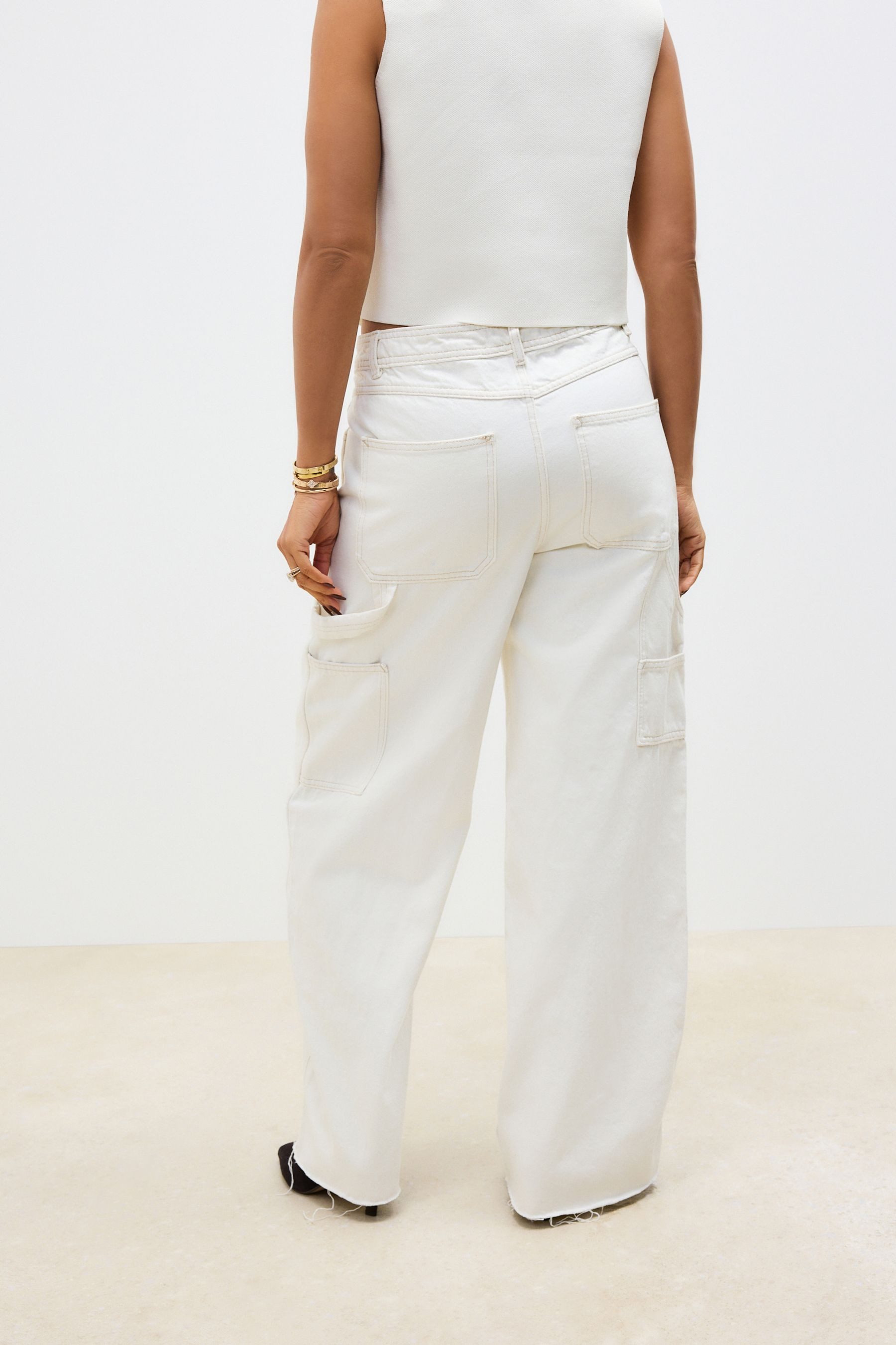 Next Workerjeans Weite Zimmermannsjeans aus 100 % Baumwolle (1-tlg)