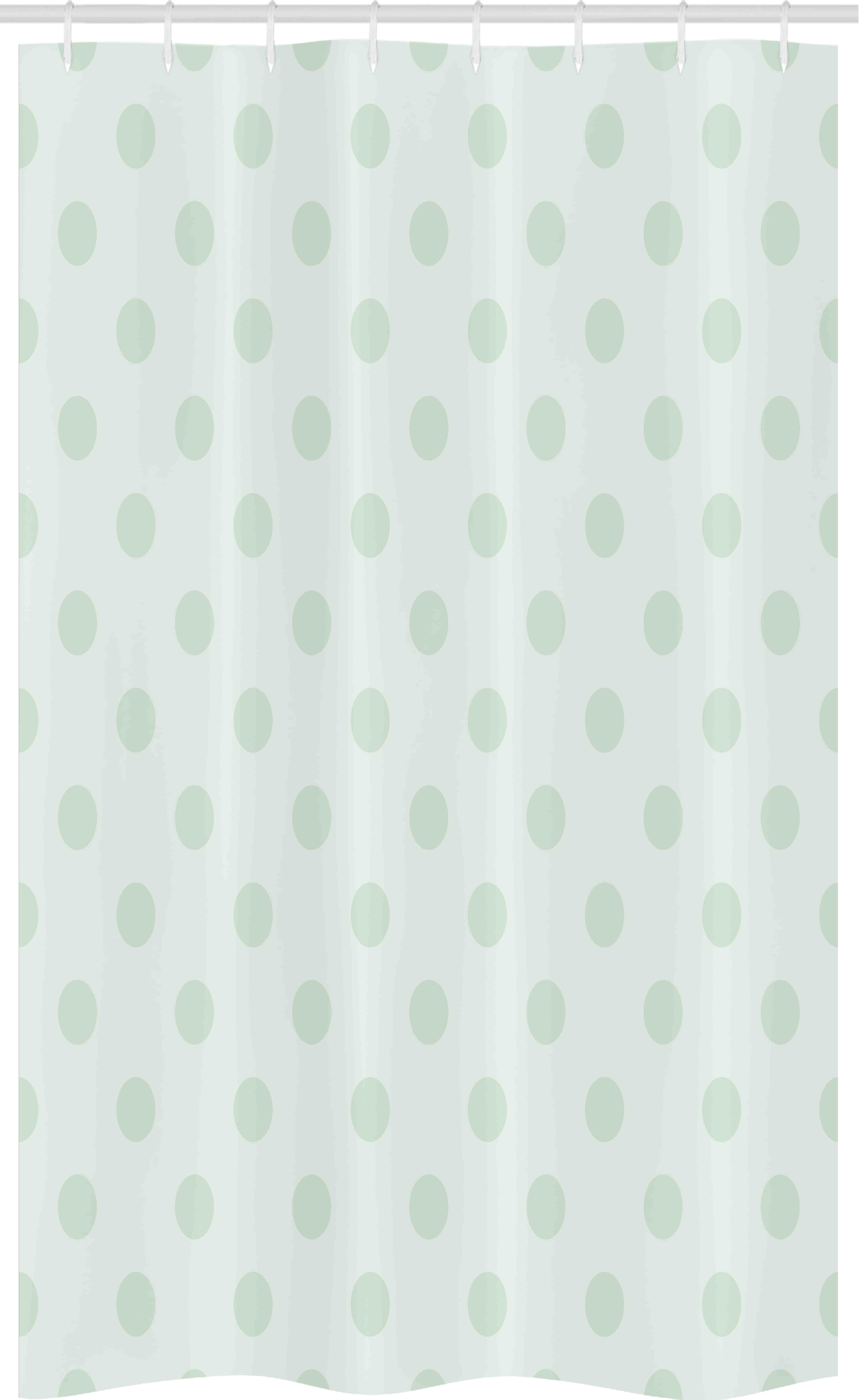 Abakuhaus Duschvorhang Badezimmer Deko Set aus Stoff mit Haken Breite 120 cm, Höhe 180 cm, Retro Tupfen-Klassiker