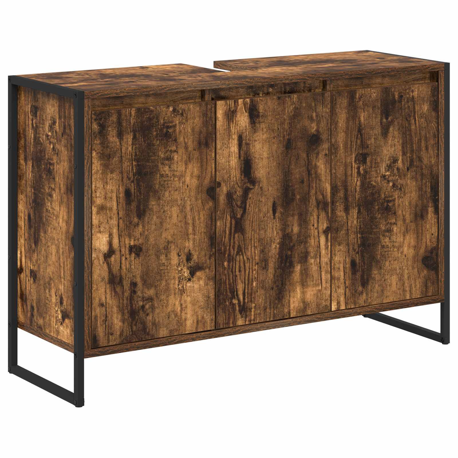 vidaXL Badezimmerspiegelschrank Badezimmerschrank Raucharbe 90 x 30 x 60 cm Holzwerkstoff (1-St)
