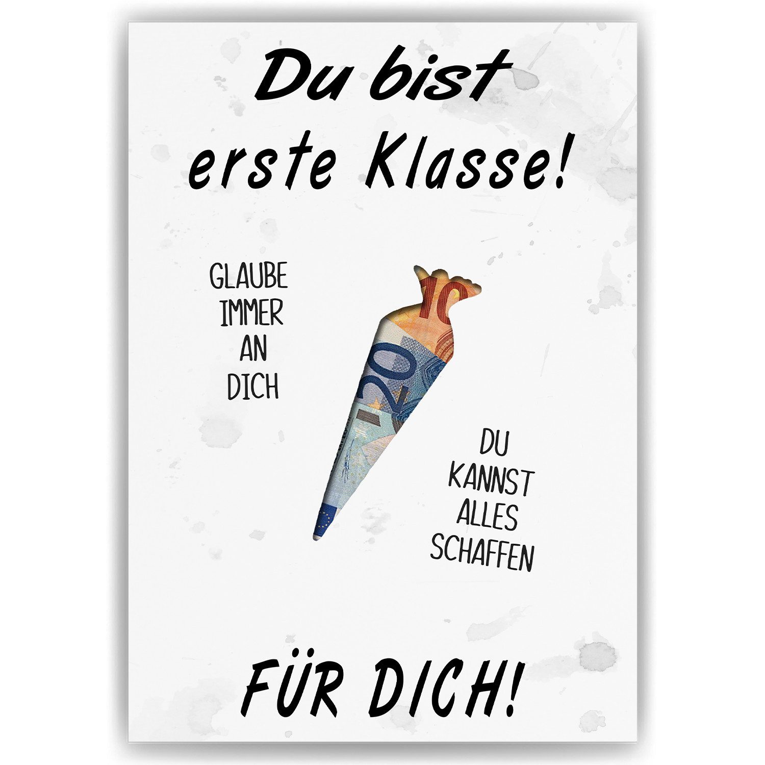 Tigerlino Poster Geldgeschenk Einschulung Zuckertüte Mädchen Schulkind Schulanfang