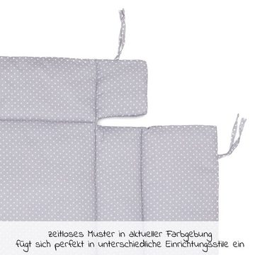 Fillikid Laufgitter kleine Punkte Exklusiv - Grau, Laufstalleinlage Flexi für Laufgitter mit 75 x 100 cm & 100 x 100 cm
