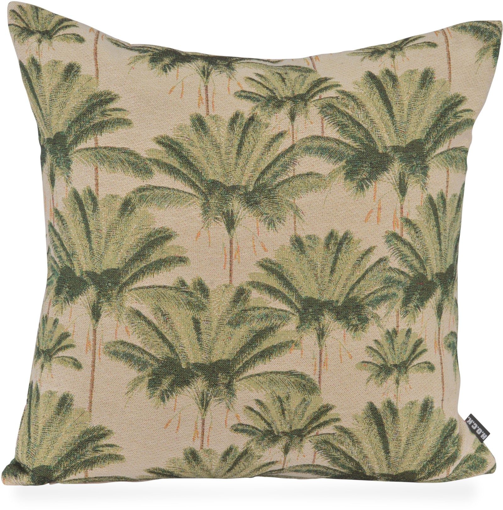 H.O.C.K. Dekokissen Palm Tree, Sofakissen inkl. Füllung, 50x30cm, Dekokissen Palmen, Palmekissen grün