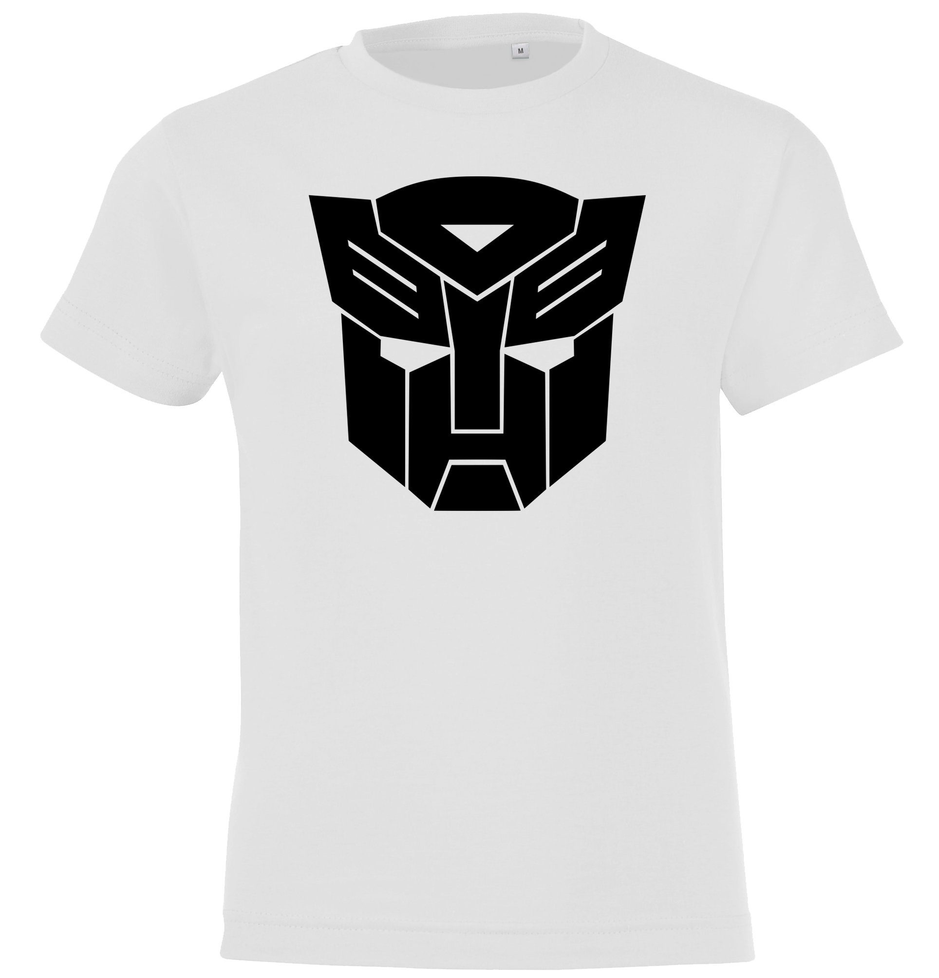 Youth Designz Kinder Autobot T-Shirt trendigem T-shirt Weiss Frontprint mit