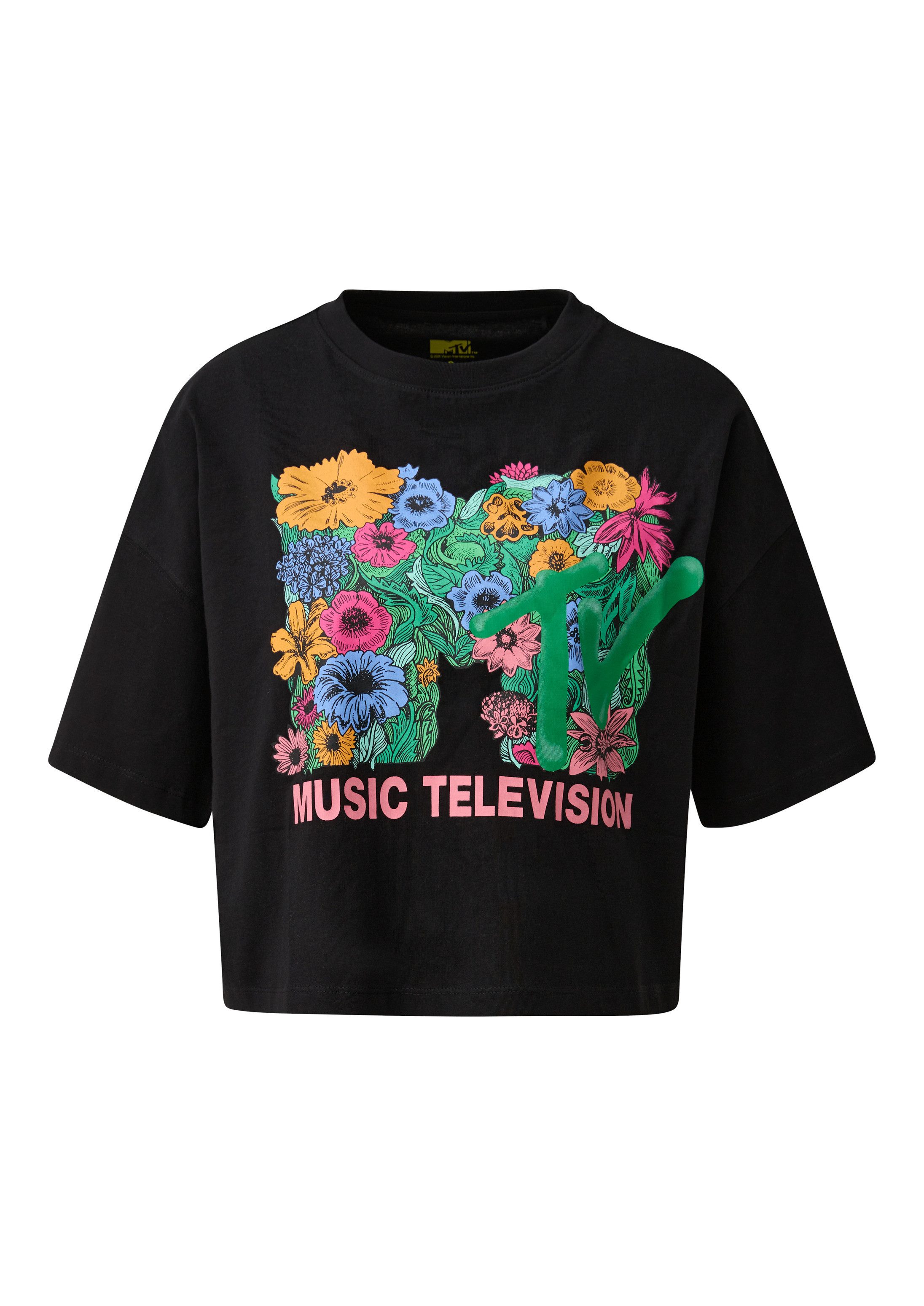 QS Kurzarmshirt T-Shirt Boxy Shirt mit MTV®-Print