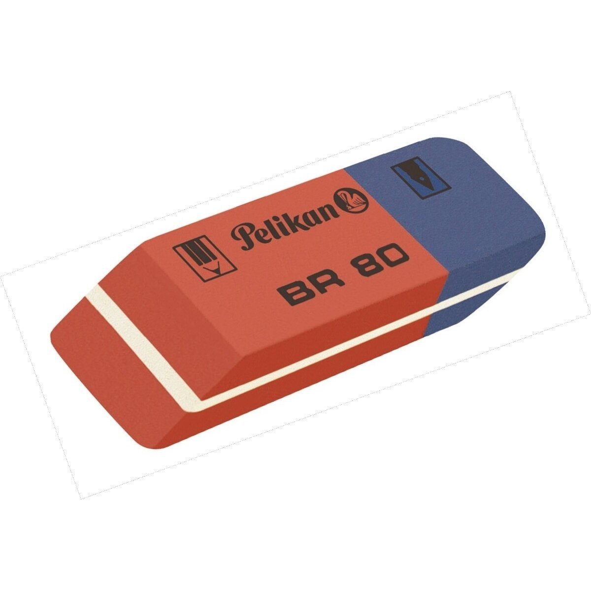 Pelikan Radiergummi Radierer BR80 Kautschuk rot/blau – Bild 2 von 2