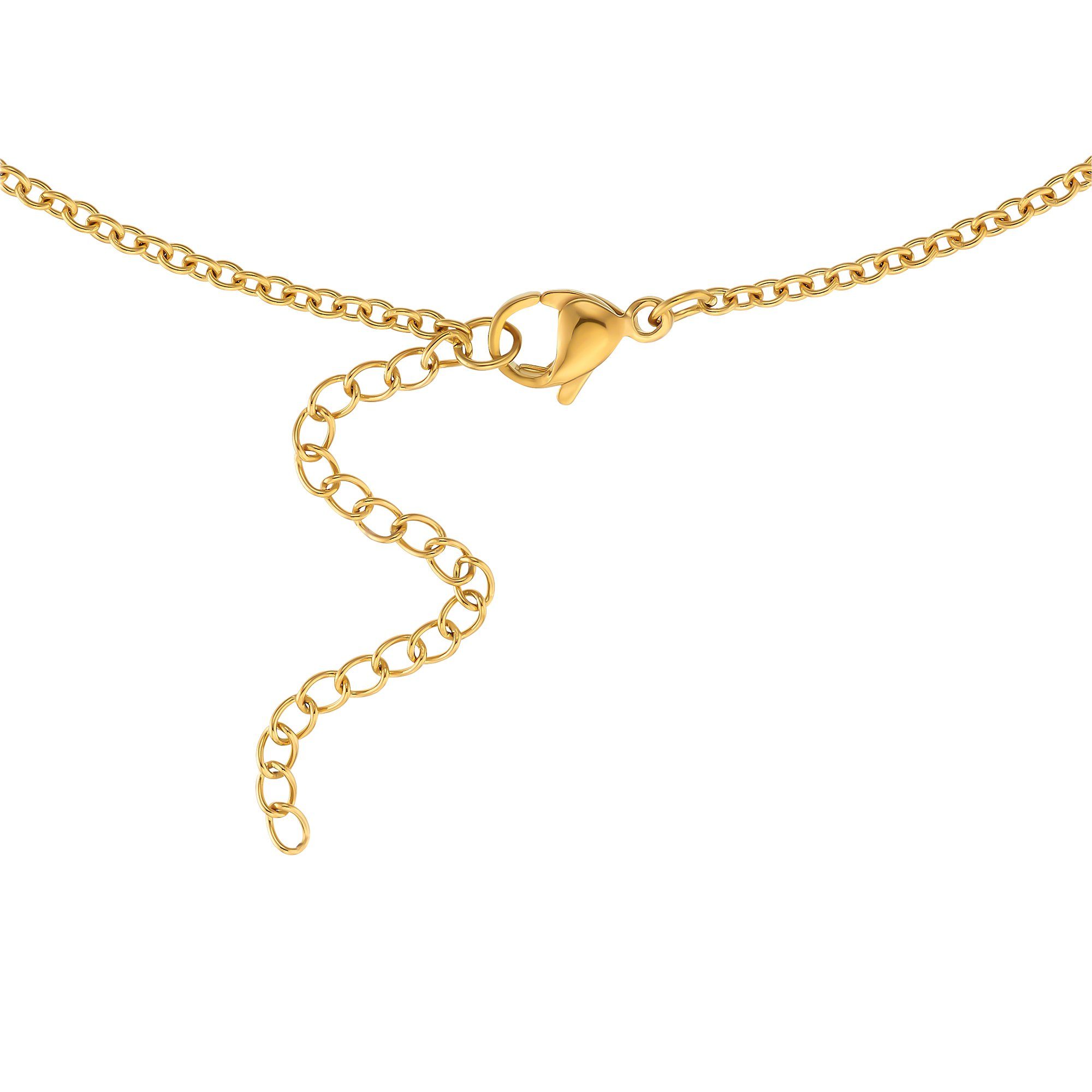 Heideman Collier Frauen Perlen poliert ausgefallenen für goldfarben silberfarben Jane Geschenkverpackung), mit (inkl. Kette