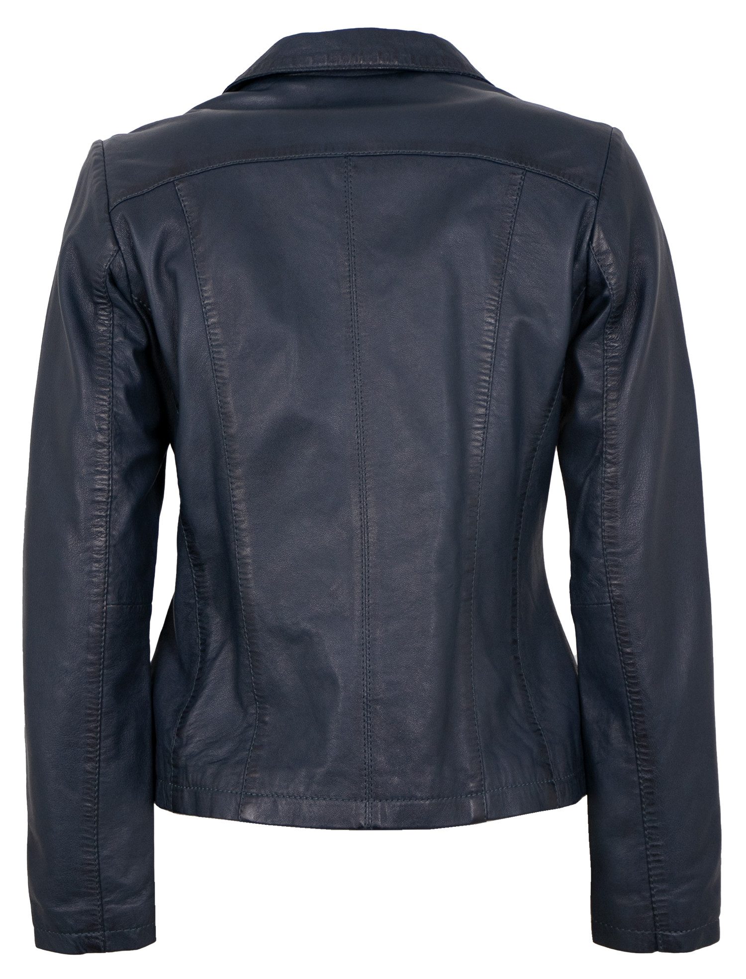 7eleven Lederjacke Chiara/L 7eleven - Damen Lederjacke Lammnappa dunkelblau