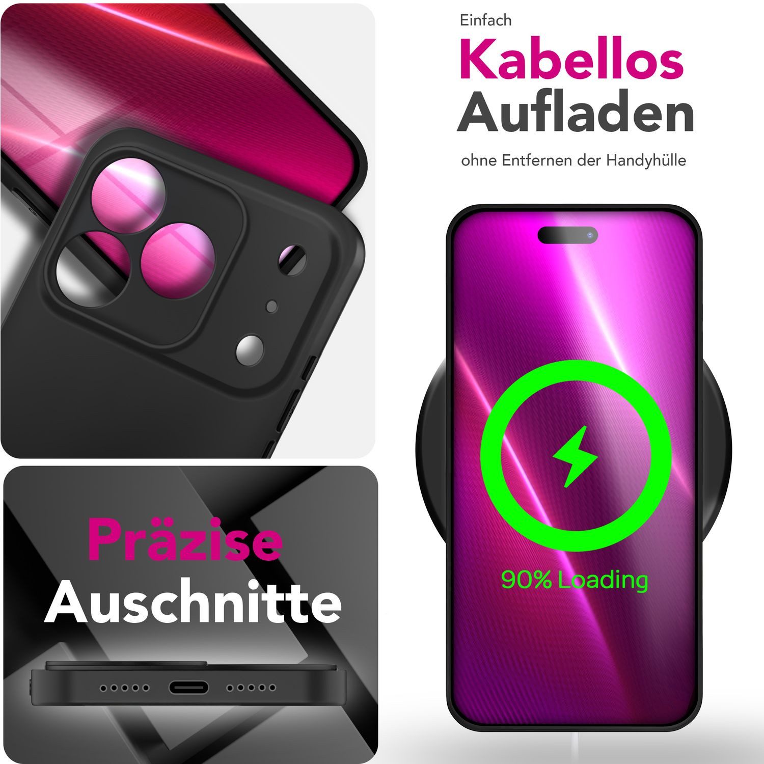Nalia Smartphone-Hülle Apple iPhone 17 Pro Max 17,5 cm (6,9 Zoll), Soft Touch Case / 1,28mm Dünn / Matt & Smart / TPU Cover Schutzhülle