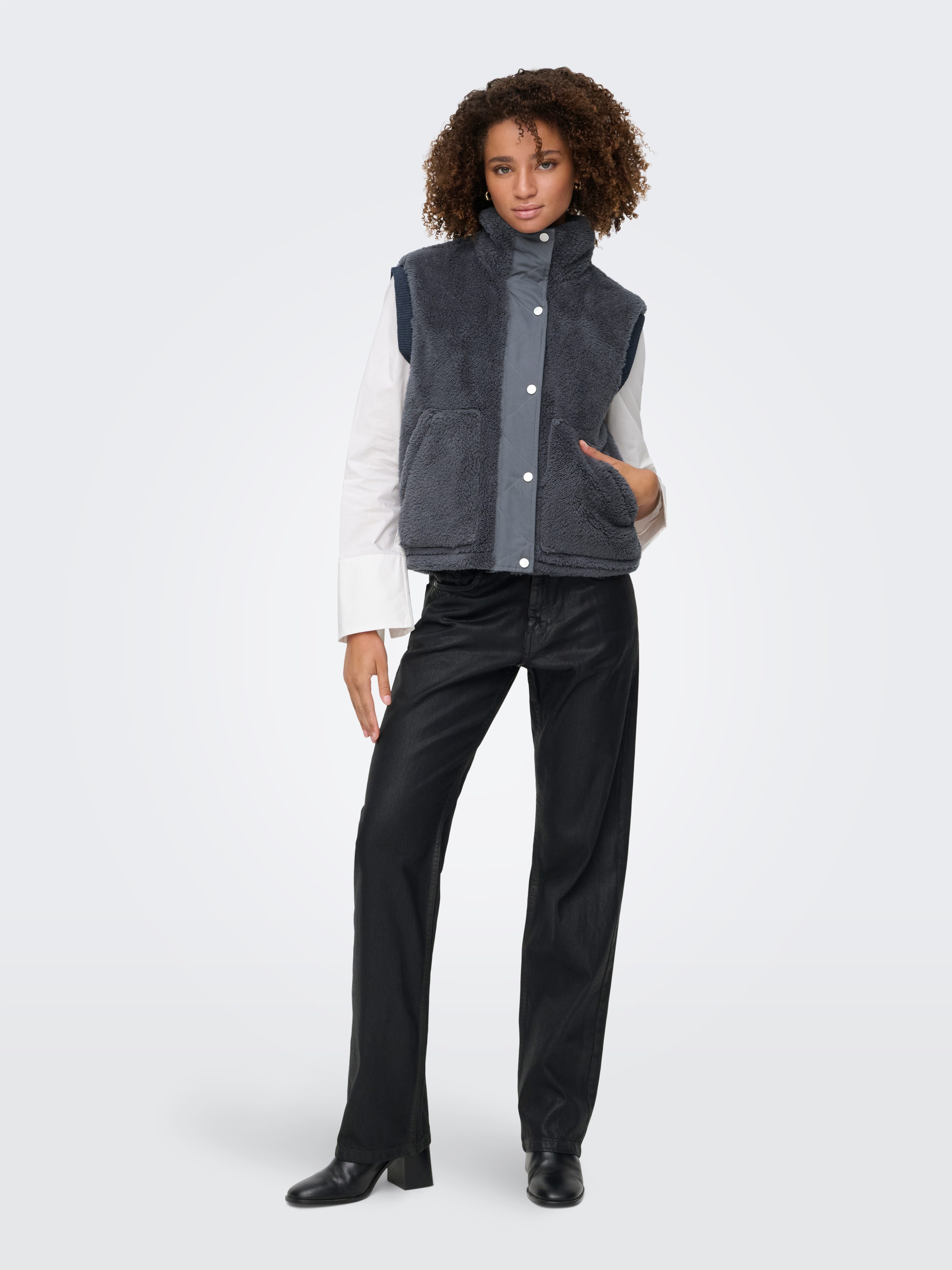 ONLY Plüschweste ONLBARI LIFE TEDDY WAISTCOAT OTW Kunstfaser – Bild 4 von 5