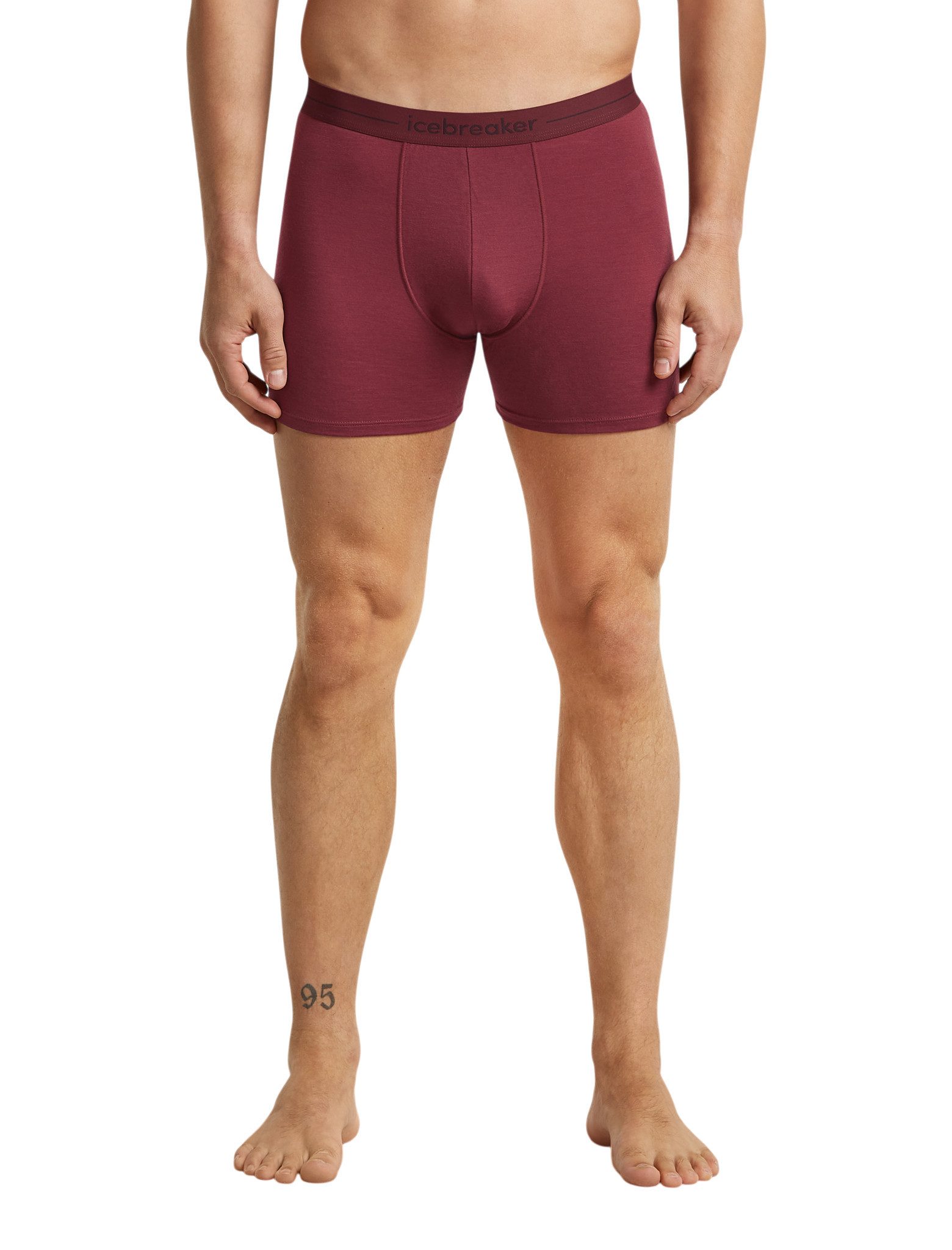 Icebreaker Boxershorts Anatomica (Merinowolle) Unterwäsche burgundrot Herren