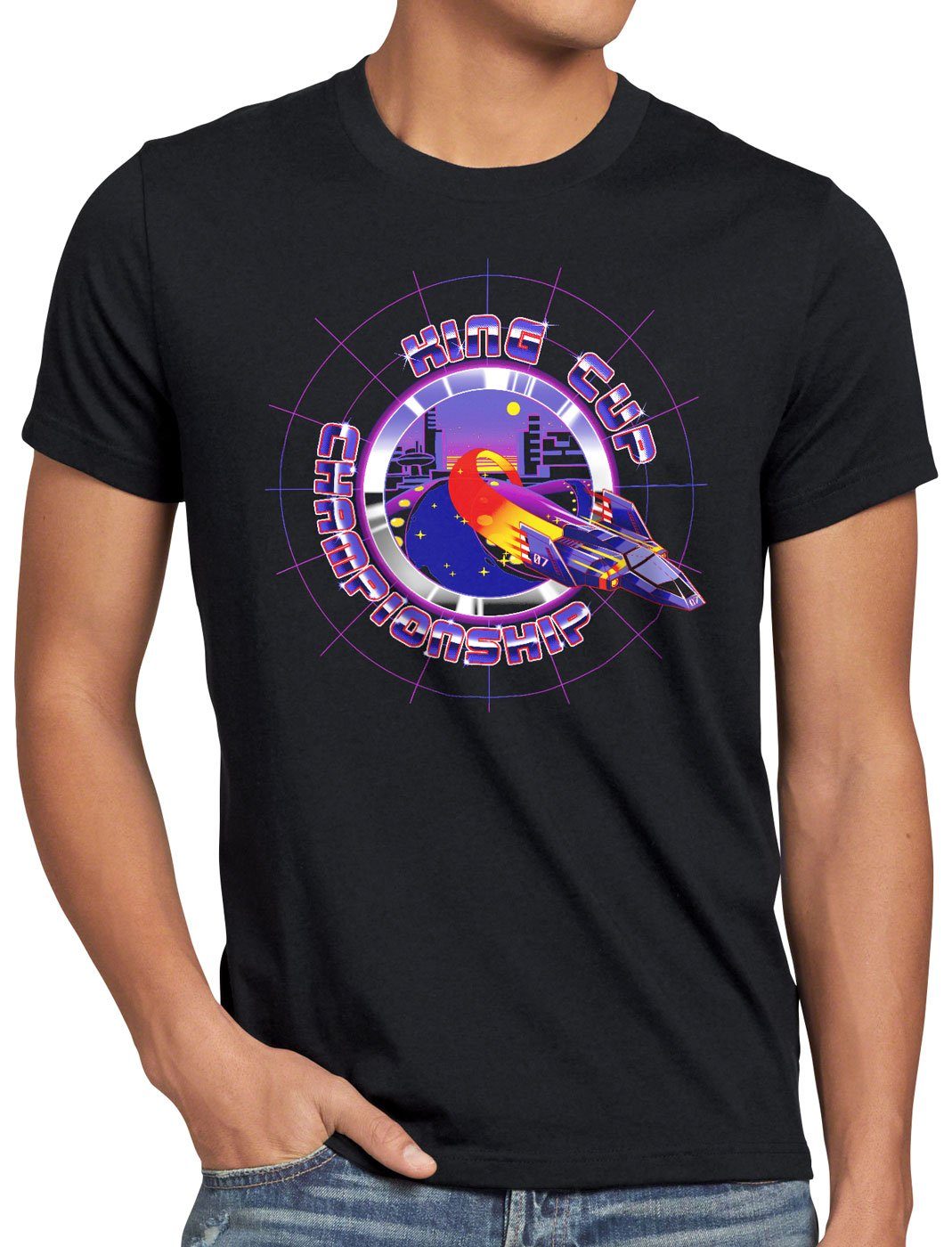 style3 Print-Shirt Herren T-Shirt King Cup Champion captain falcon fzero