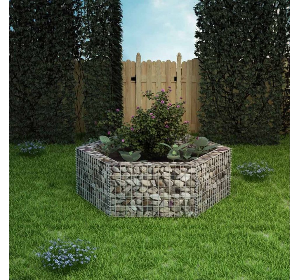 Thumbnail - furnicato Hochbeet Sechseckiges Gabionen-160×140×50 cm