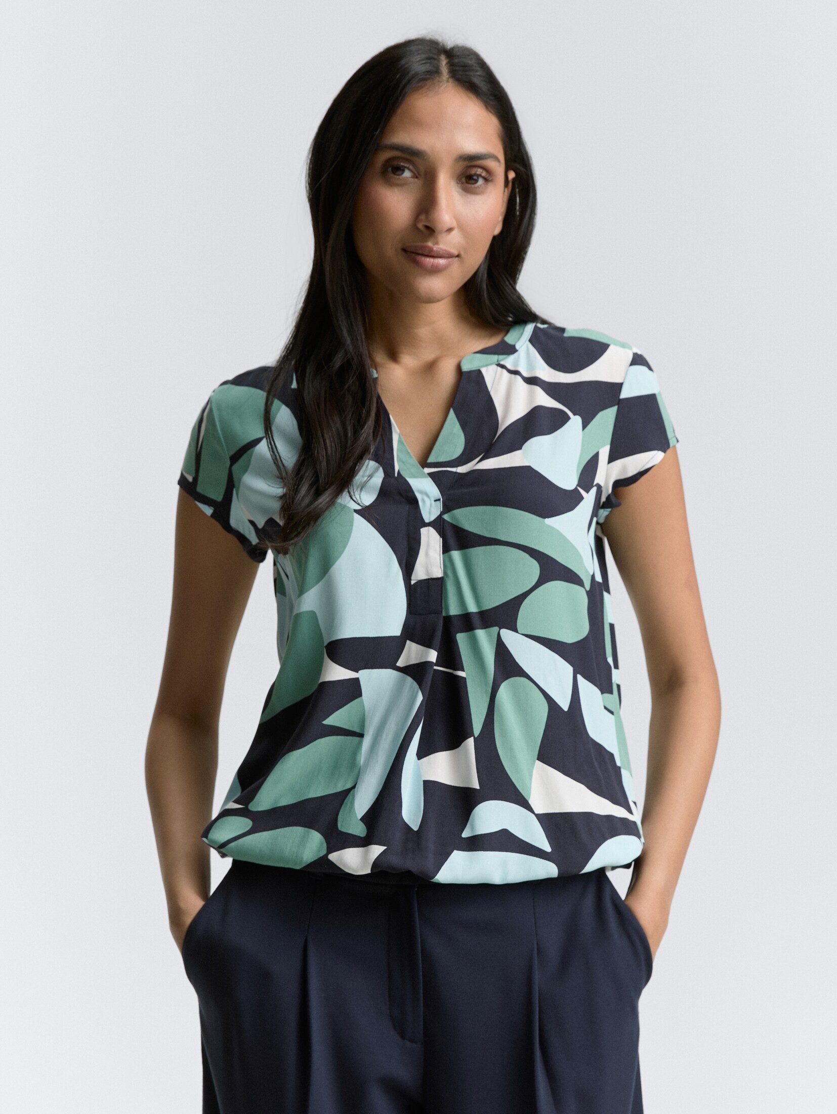 Blusentop Bluse mit Muster