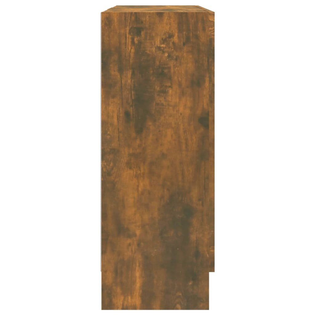 Bücherregal Holzwerkstoff furnicato 82,5x30,5x80 cm Räuchereiche Vitrinenschrank