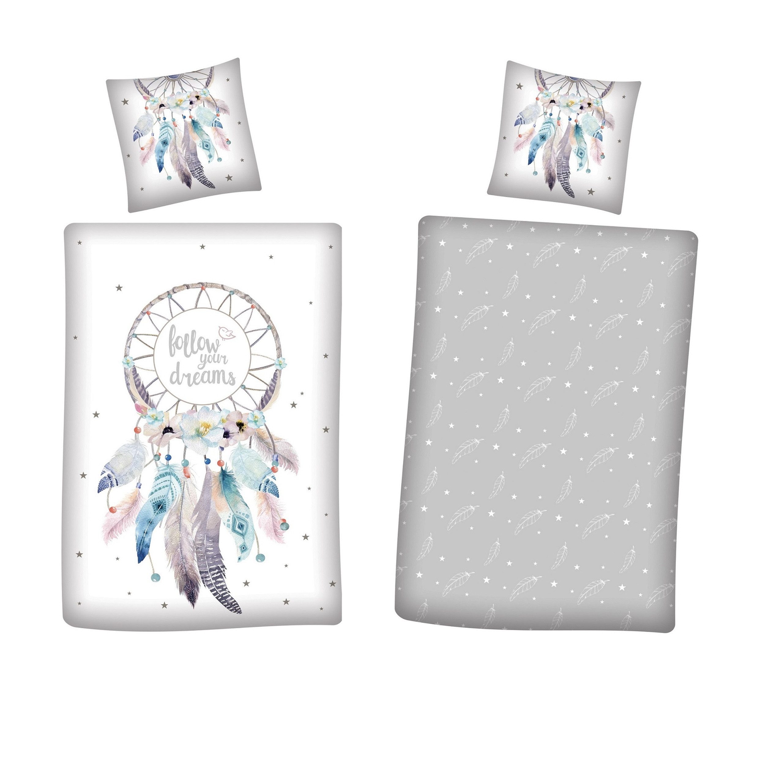 Familando Jugendbettwäsche Traumfänger "Follow your Dreams" 135x200 + 80x80 günstig online kaufen